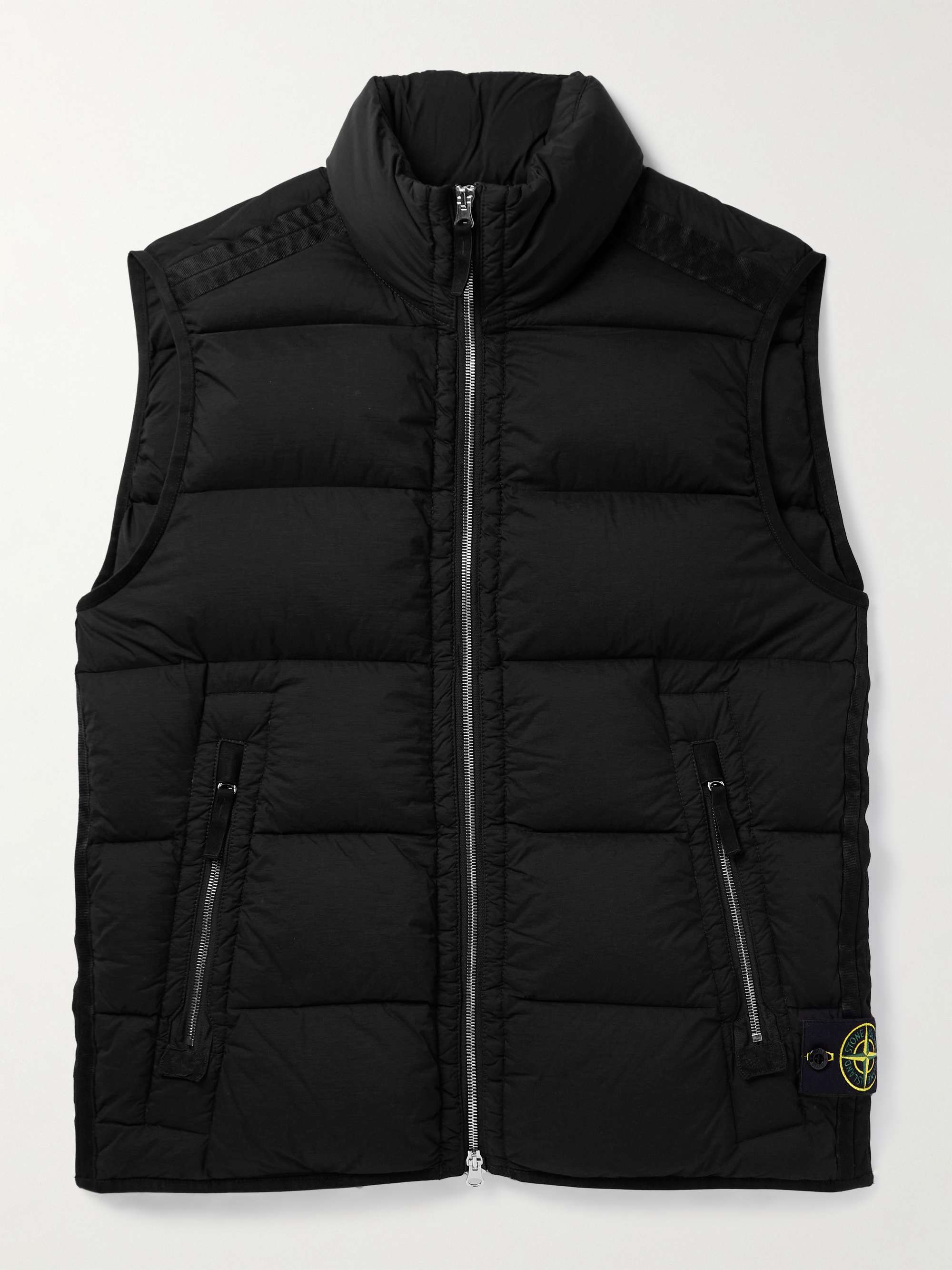 STONE ISLAND Logo-Appliquéd Quilted Shell Down Gilet for Men