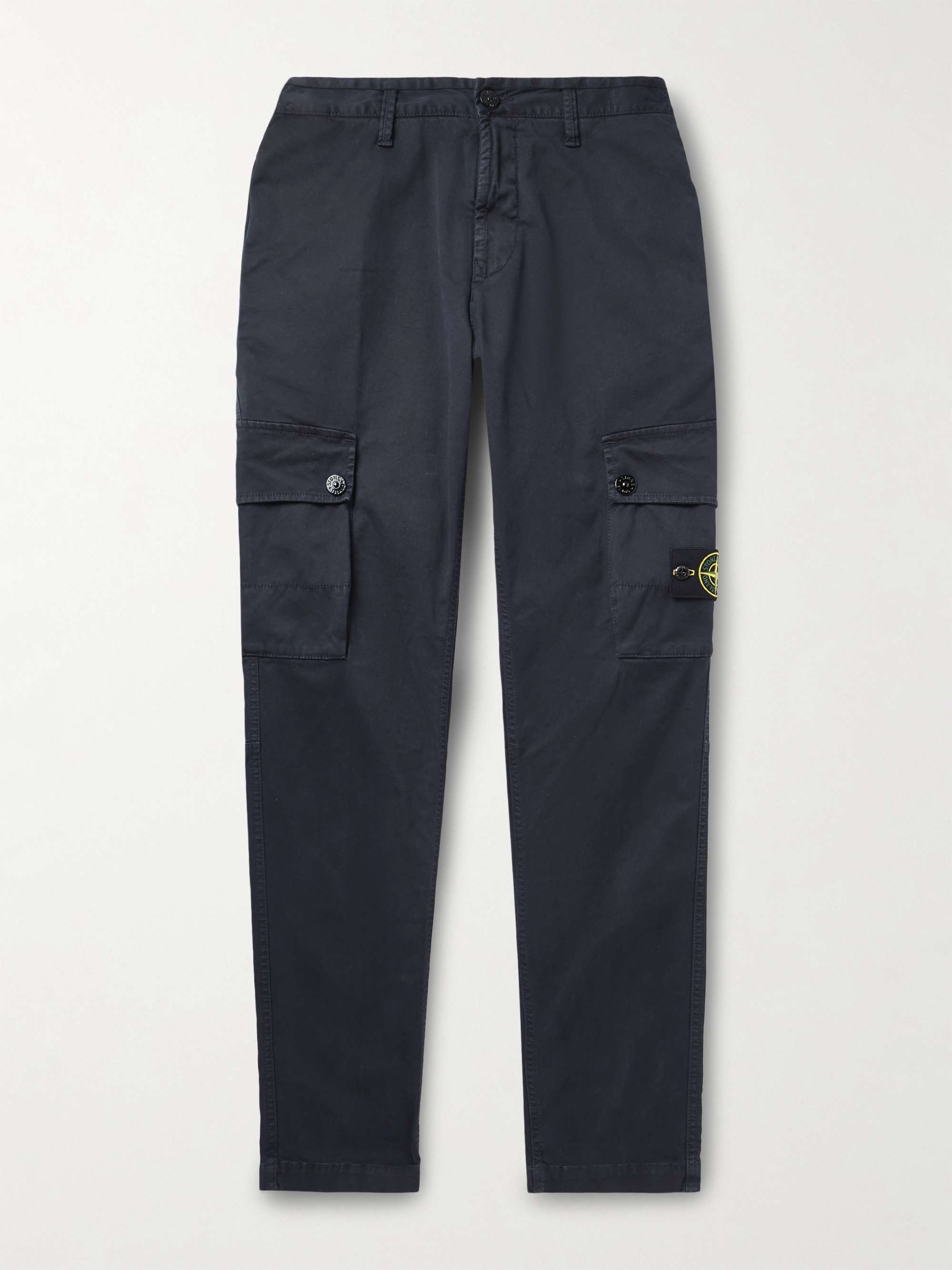 Pantaloni cargo slim-fit a gamba affusolata in misto cotone con logo  applicato STONE ISLAND da uomo | MR PORTER