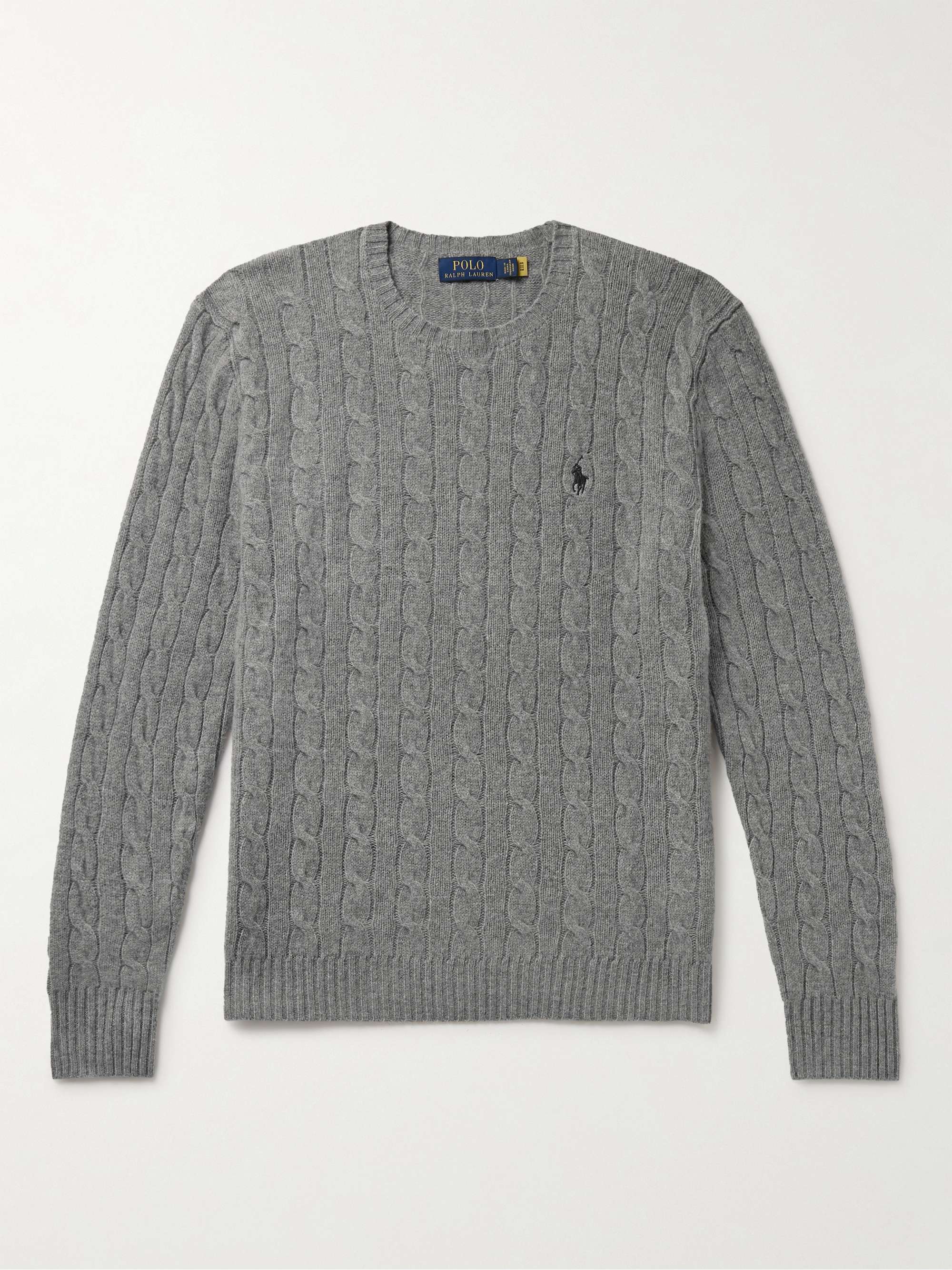 POLO RALPH LAUREN Slim-Fit Cable-Knit Wool and Cashmere-Blend Sweater for  Men | MR PORTER