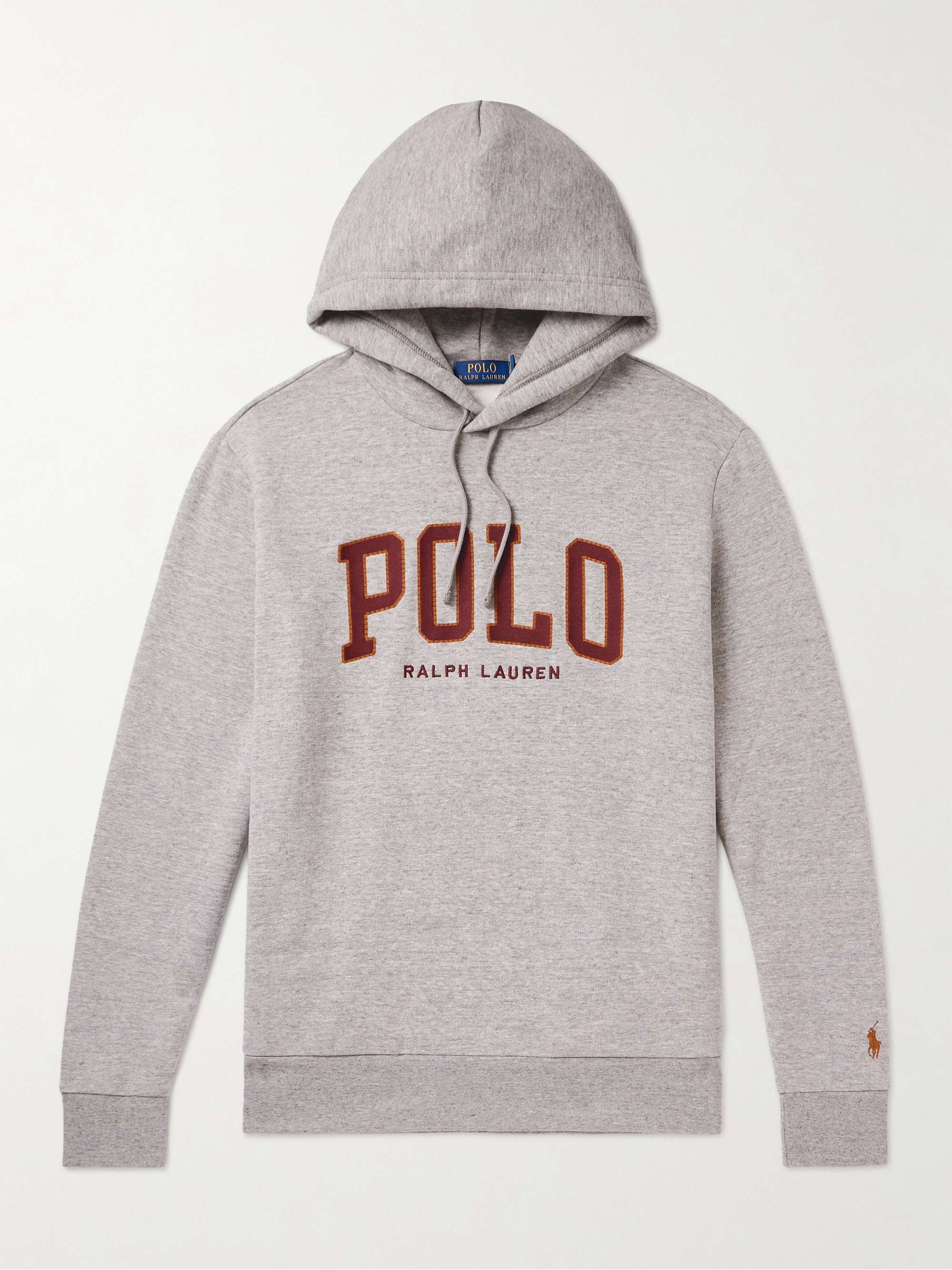 POLO RALPH LAUREN Logo-Embroidered Cotton-Jersey Hoodie for Men | MR PORTER