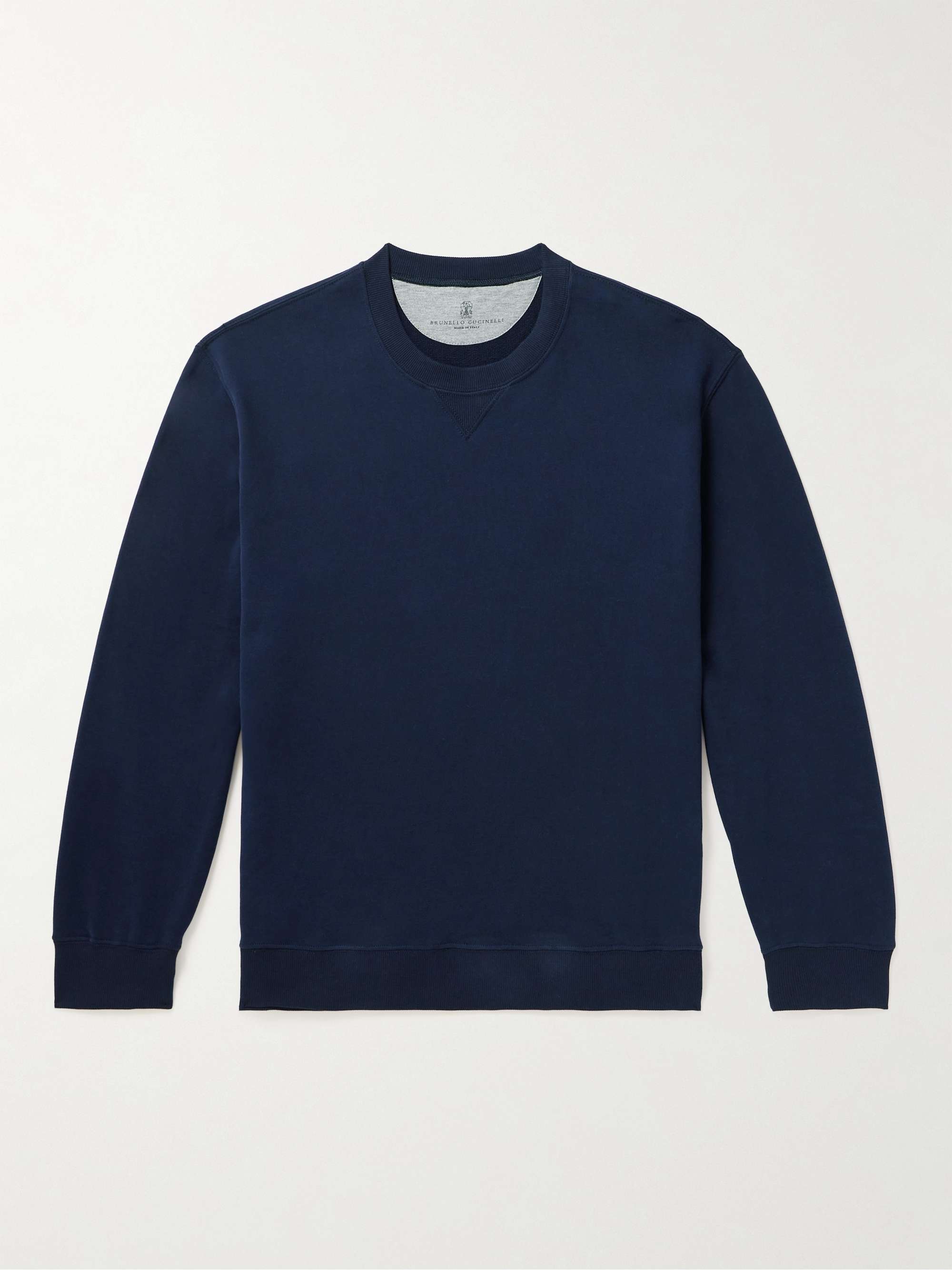BRUNELLO CUCINELLI Cotton-Jersey Sweatshirt for Men | MR PORTER