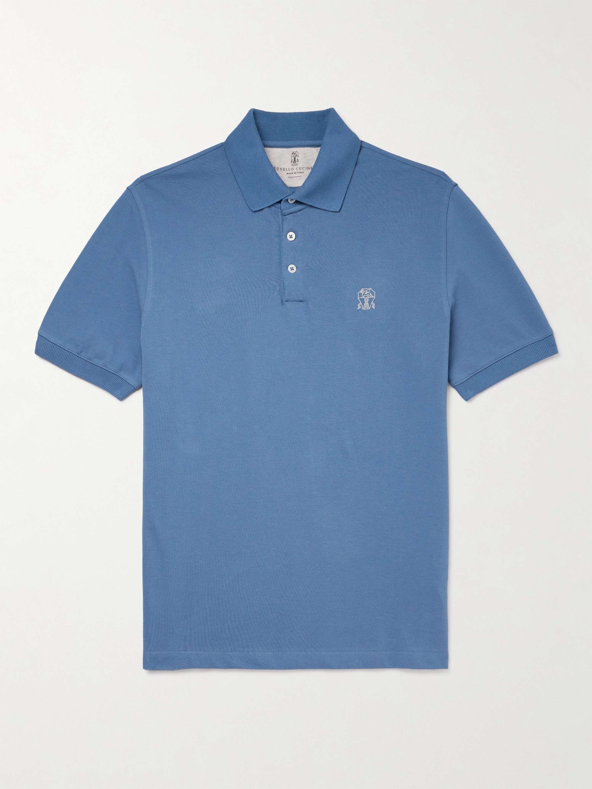 Logo-Print Cotton-Piqué Polo Shirt
