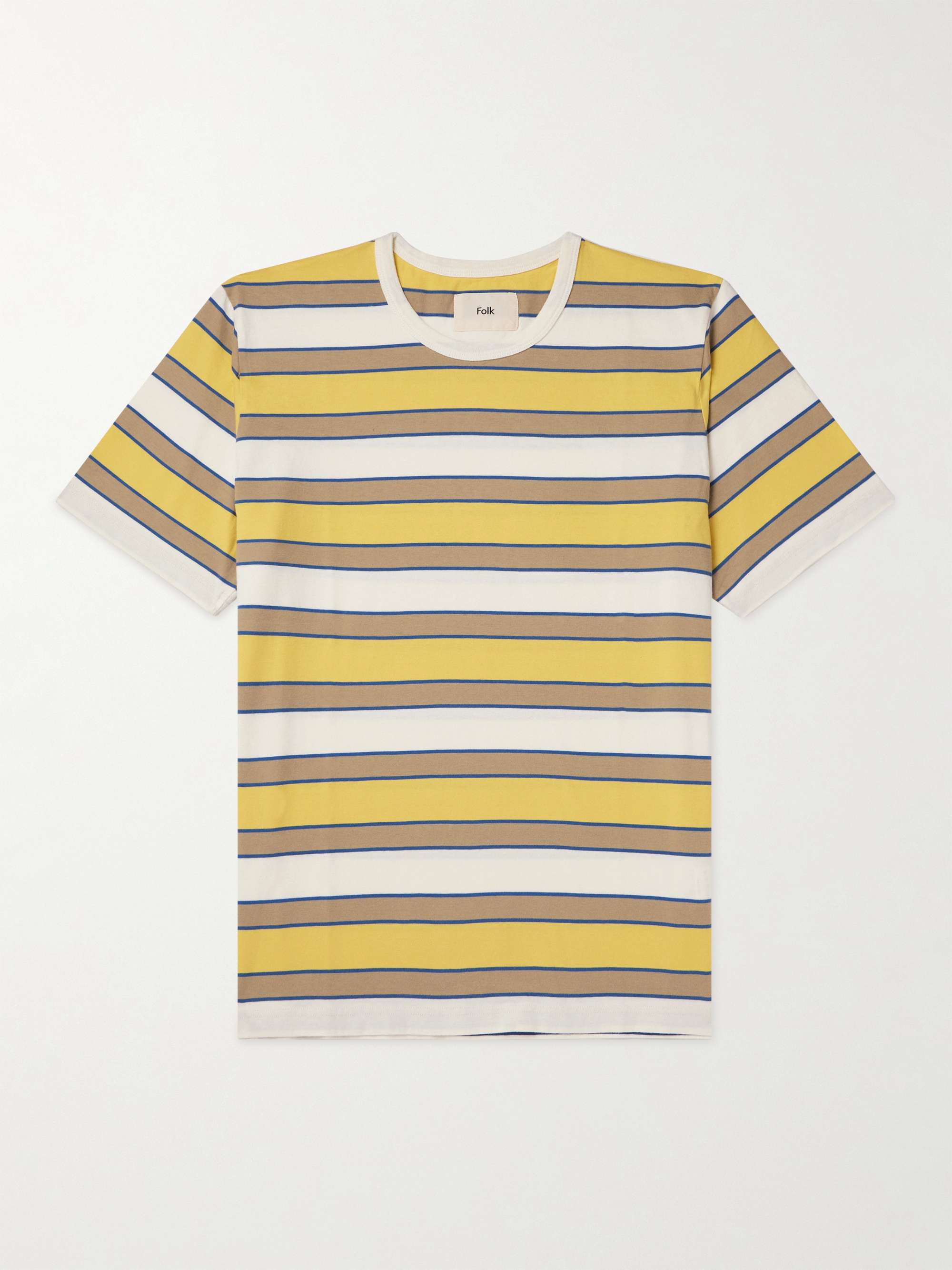 FOLK Striped Cotton-Jersey T-Shirt for Men | MR PORTER