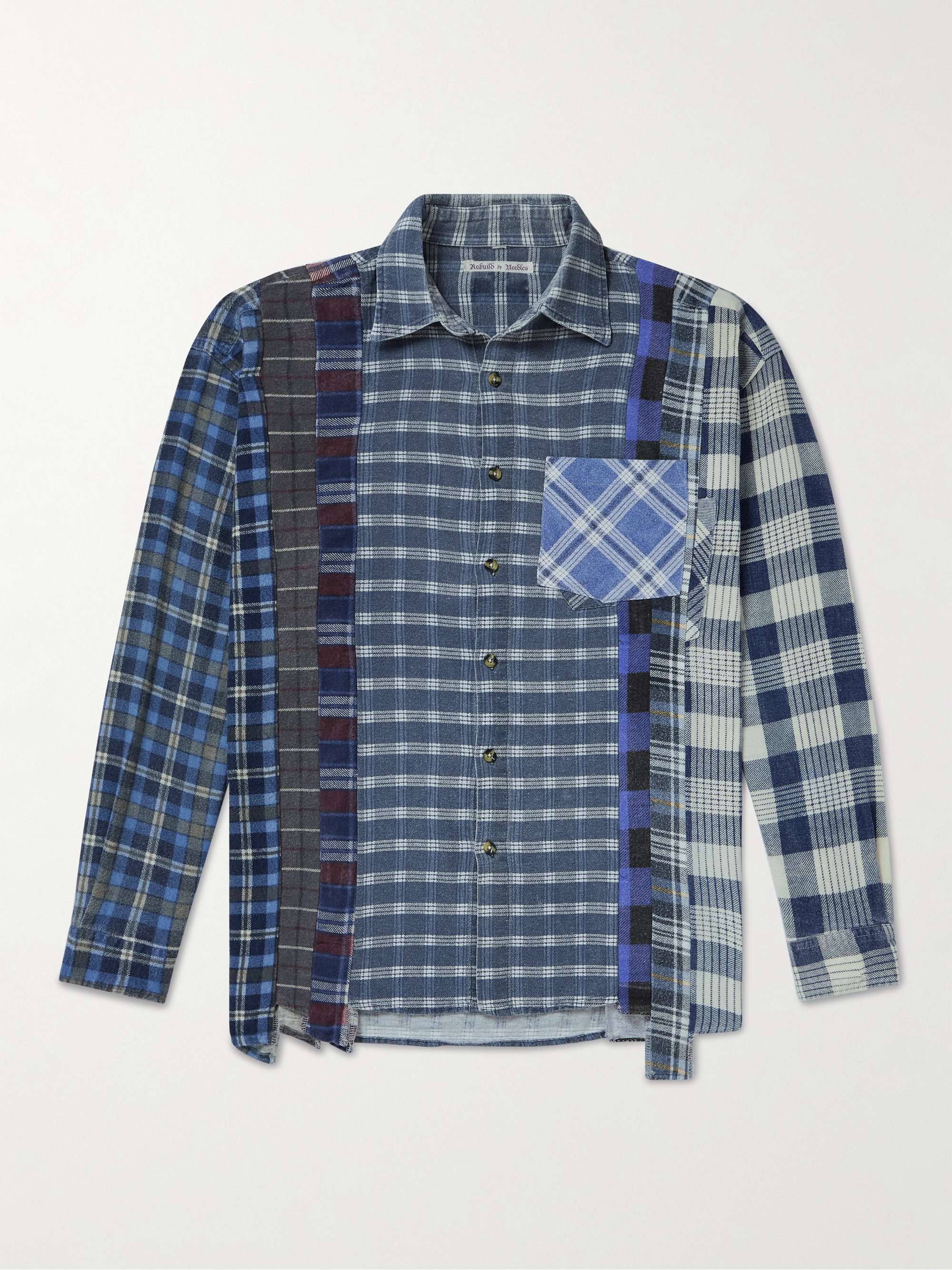 NEEDLES 7 Cuts Patchwork Checked Cotton-Flannel Shirt for Men | MR PORTER