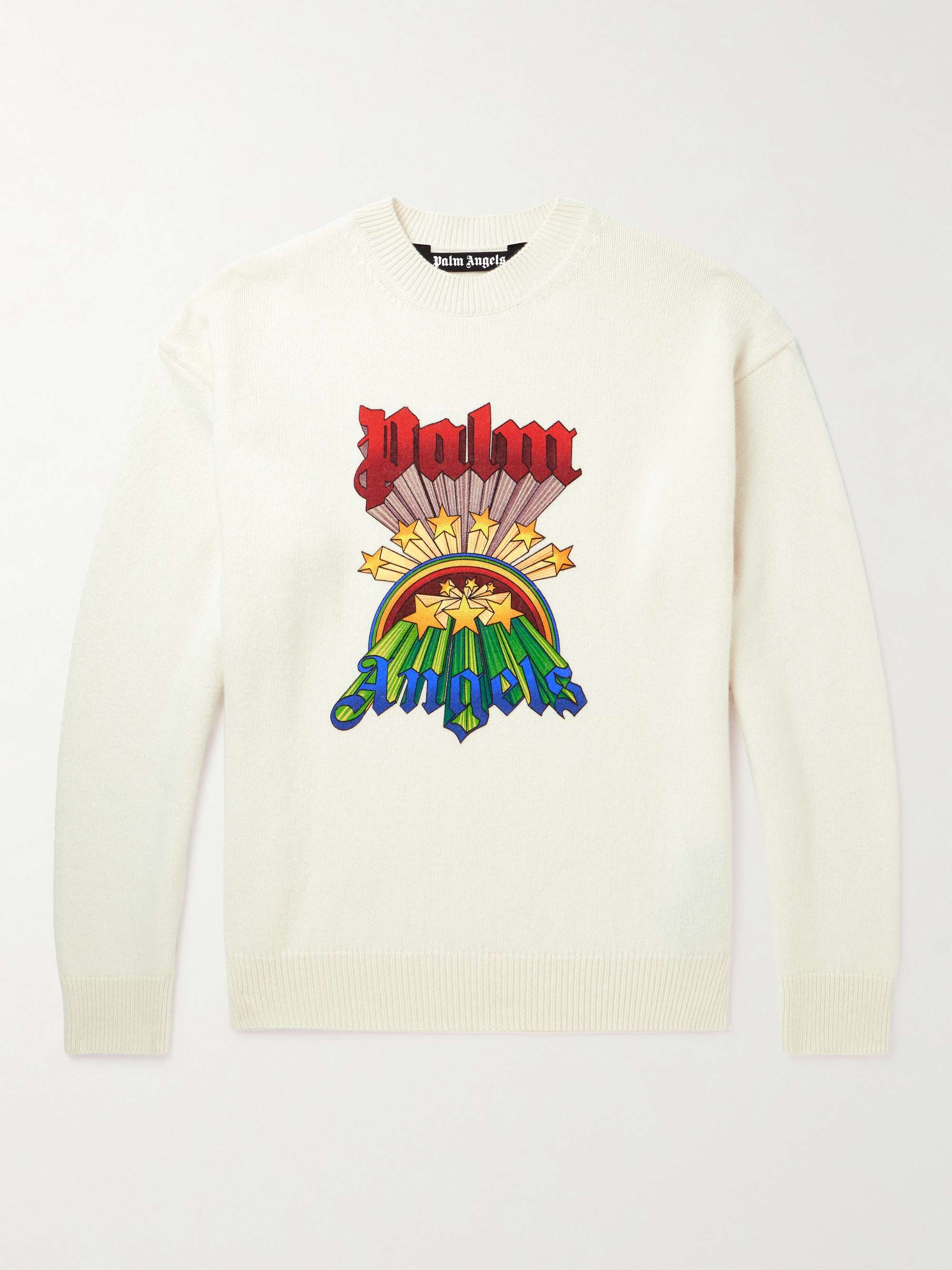 PALM ANGELS Logo-Print Knitted Sweater for Men | MR PORTER