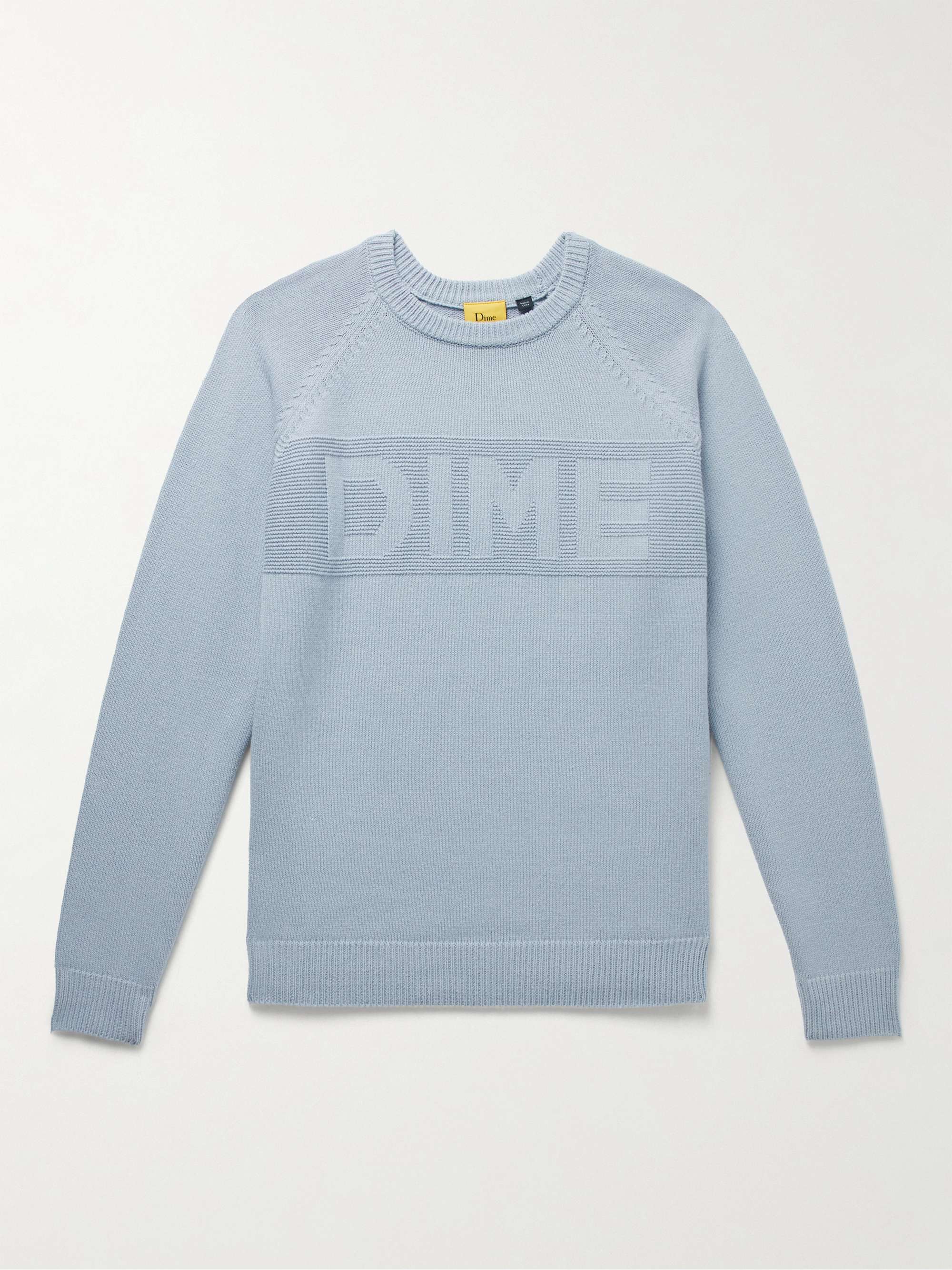 DIME Logo-Jacquard Cotton-Blend Sweater for Men | MR PORTER