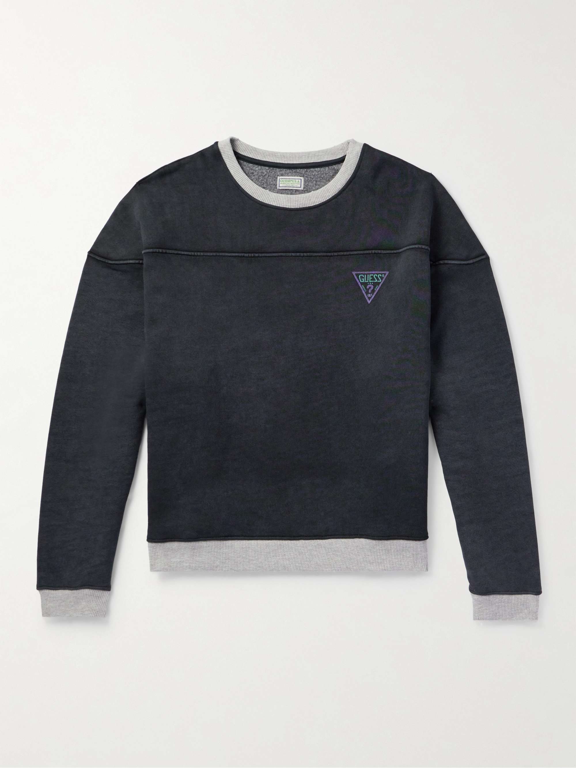GUESS USA Printed Cotton-Blend Jersey Sweatshirt for Men | MR PORTER