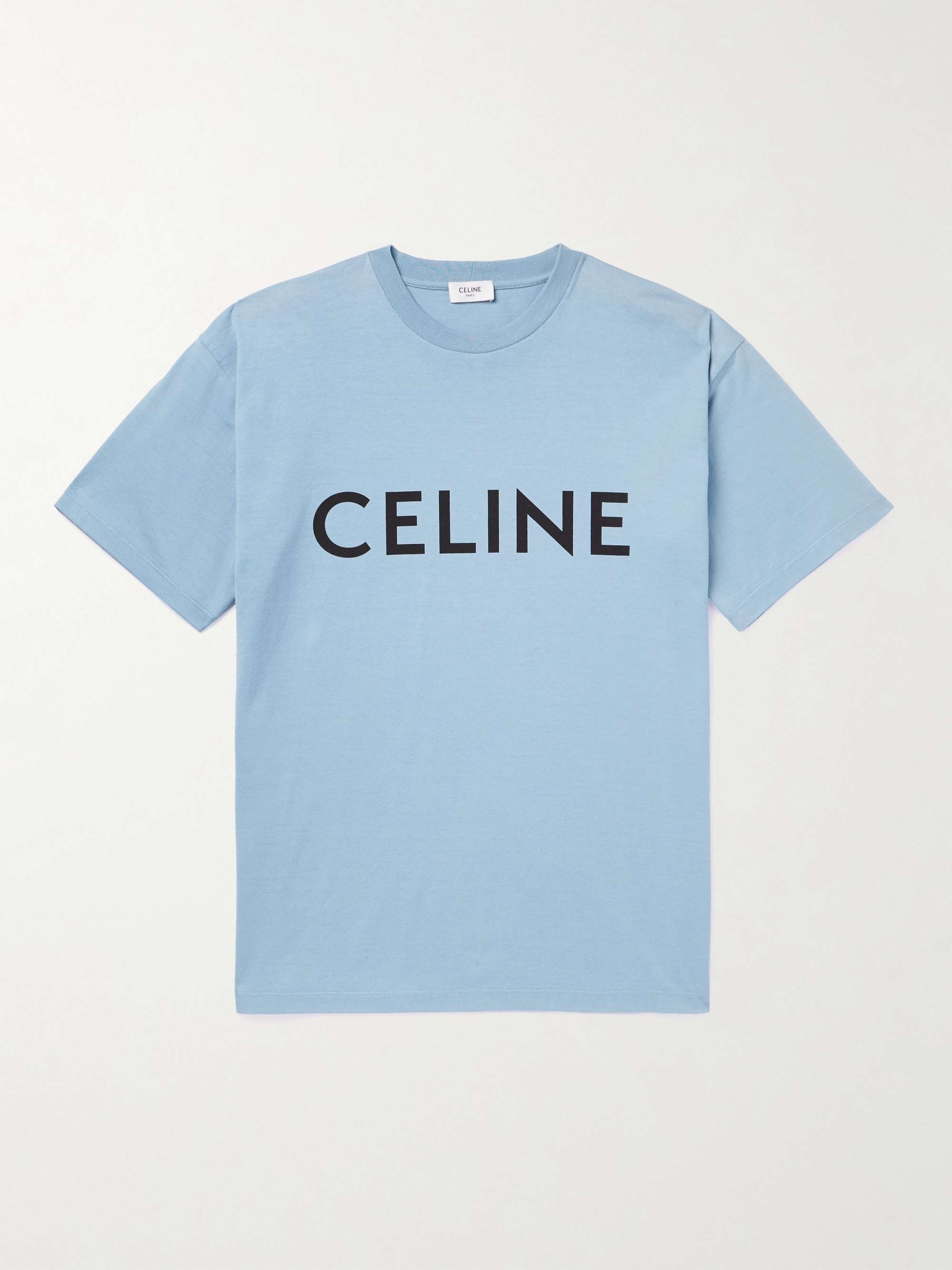 Celine Homme logo-print Cotton-jersey T-Shirt - Men - Pink T-shirts - S