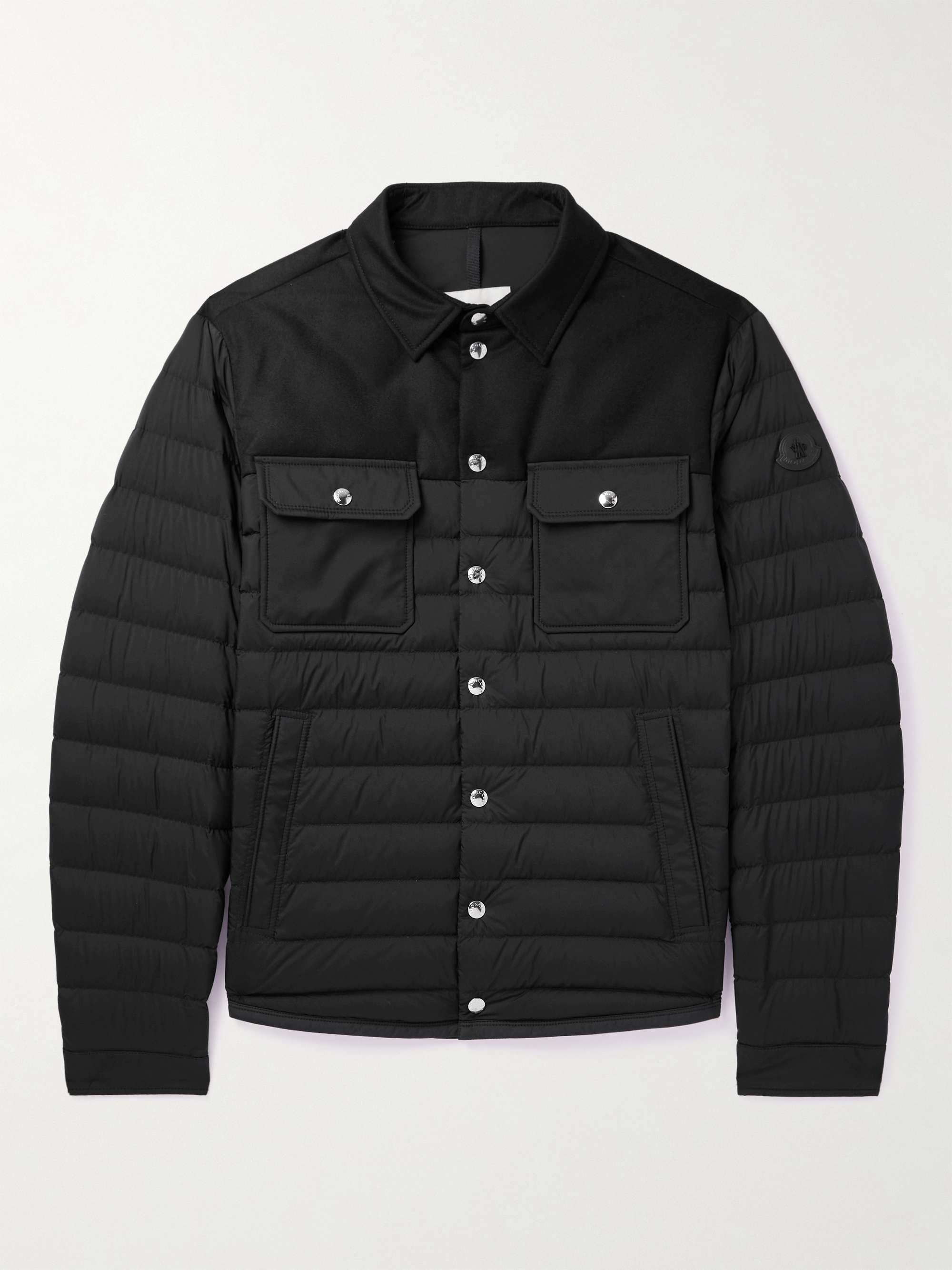 MONCLER Longue Saison Wool Twill-Panelled Quilted Shell Down Jacket for Men  | MR PORTER