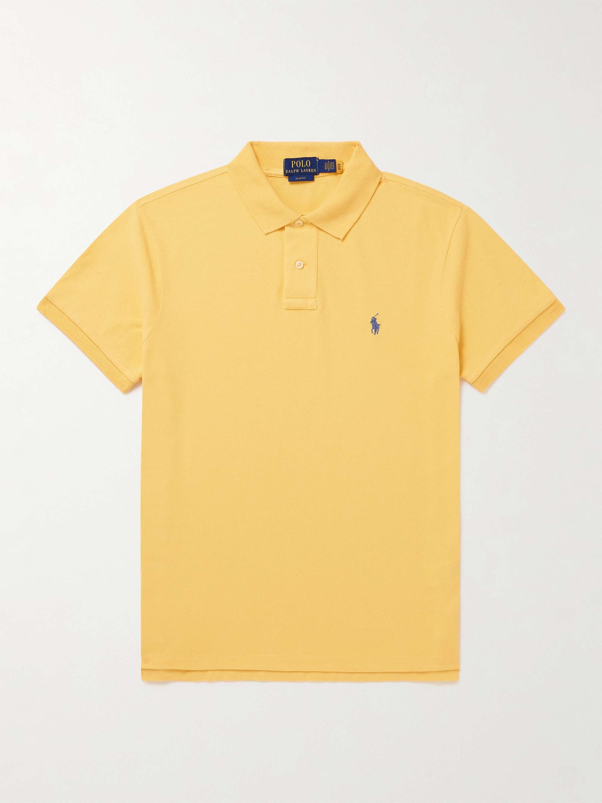 POLO RALPH LAUREN Slim-Fit Logo-Embroidered Cotton-Piqué Polo Shirt for Men  | MR PORTER