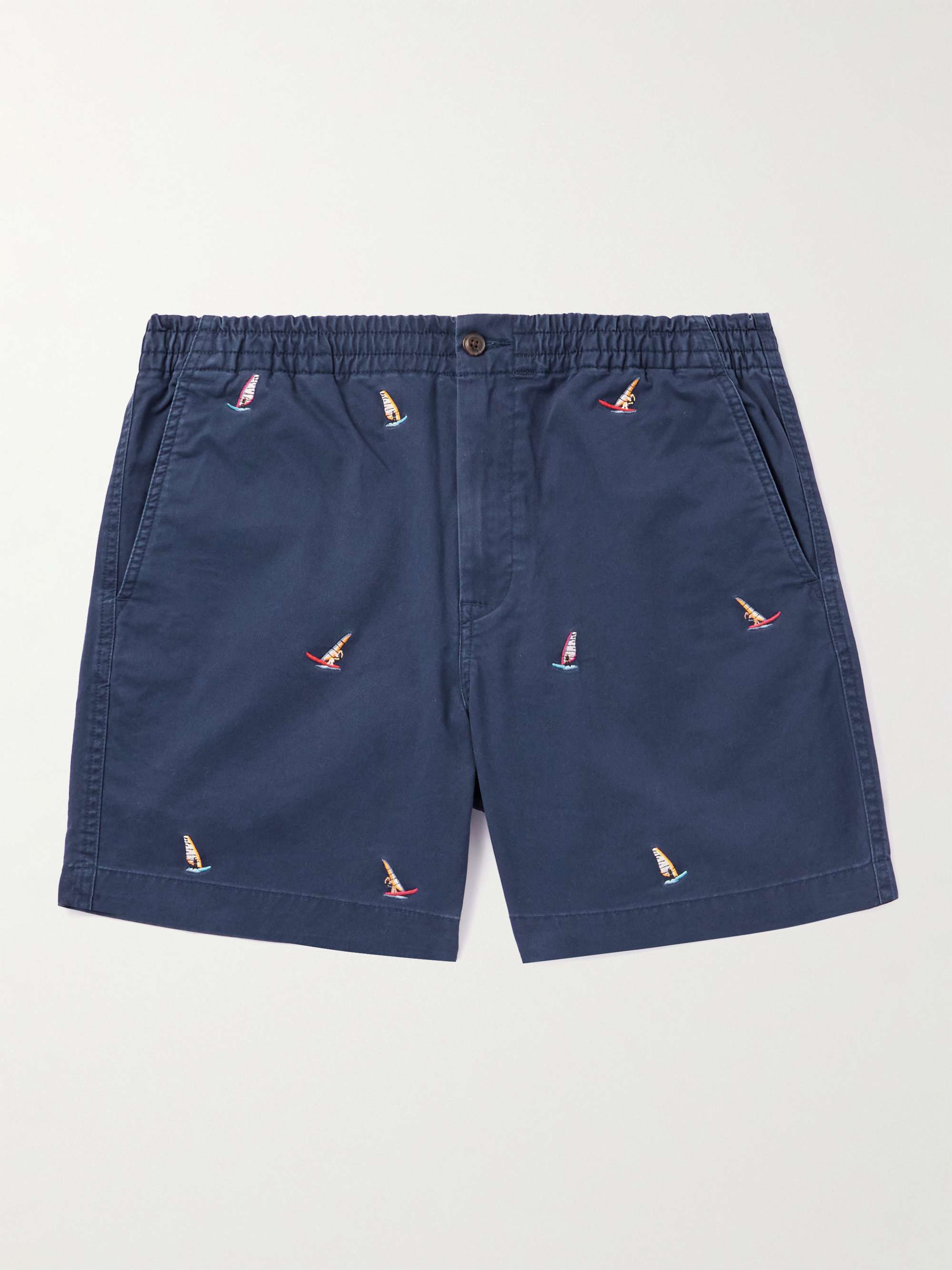 POLO RALPH LAUREN Prepster Embroidered Cotton-Blend Twill Chino Shorts for  Men | MR PORTER