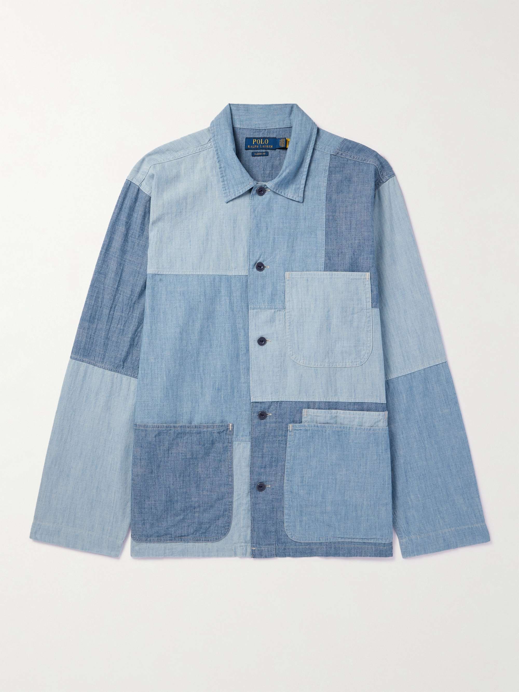 POLO RALPH LAUREN Patchwork Cotton-Chambray Shirt for Men | MR PORTER