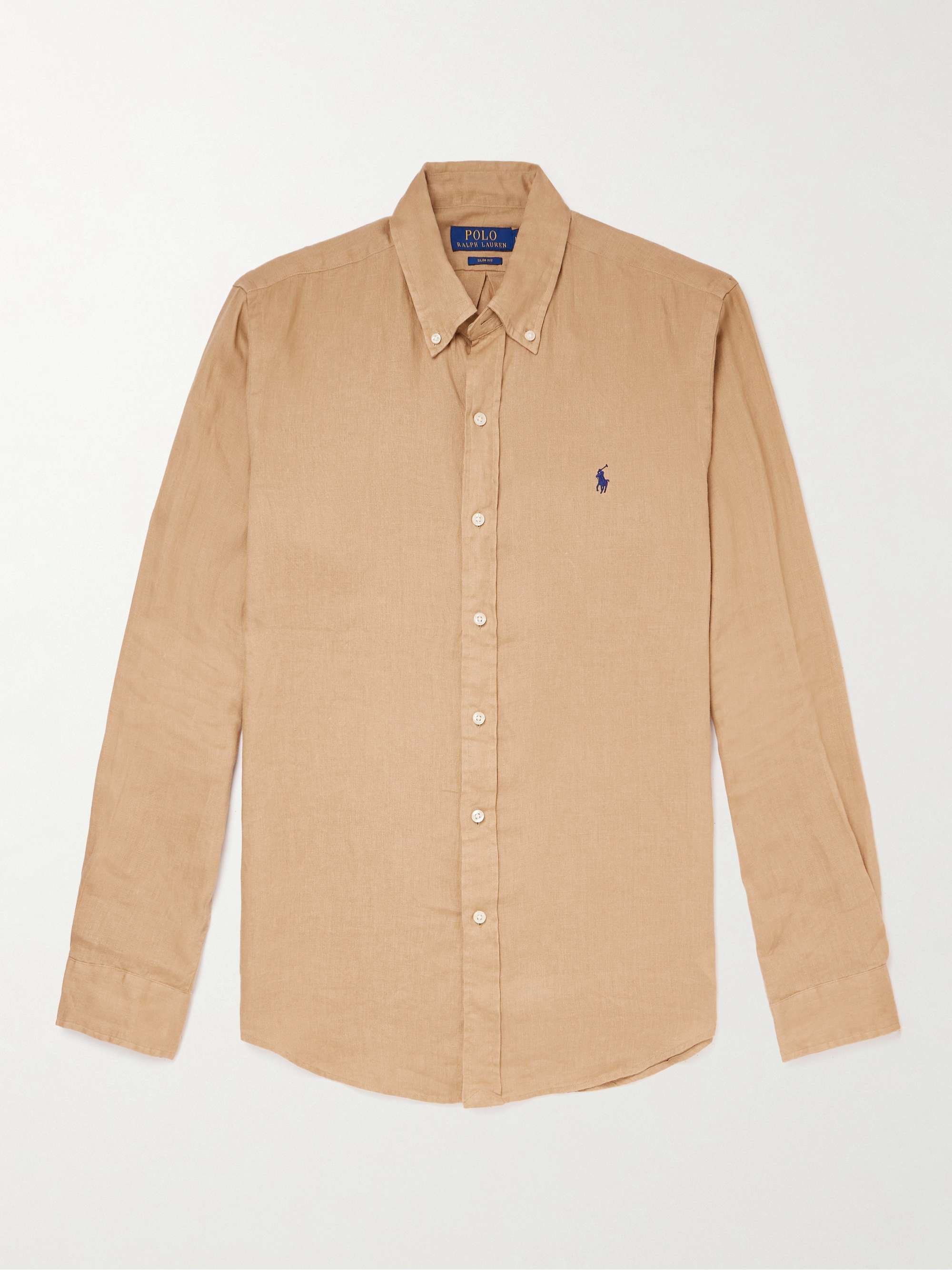 POLO RALPH LAUREN Slim-Fit Button-Down Collar Linen Shirt for Men | MR  PORTER