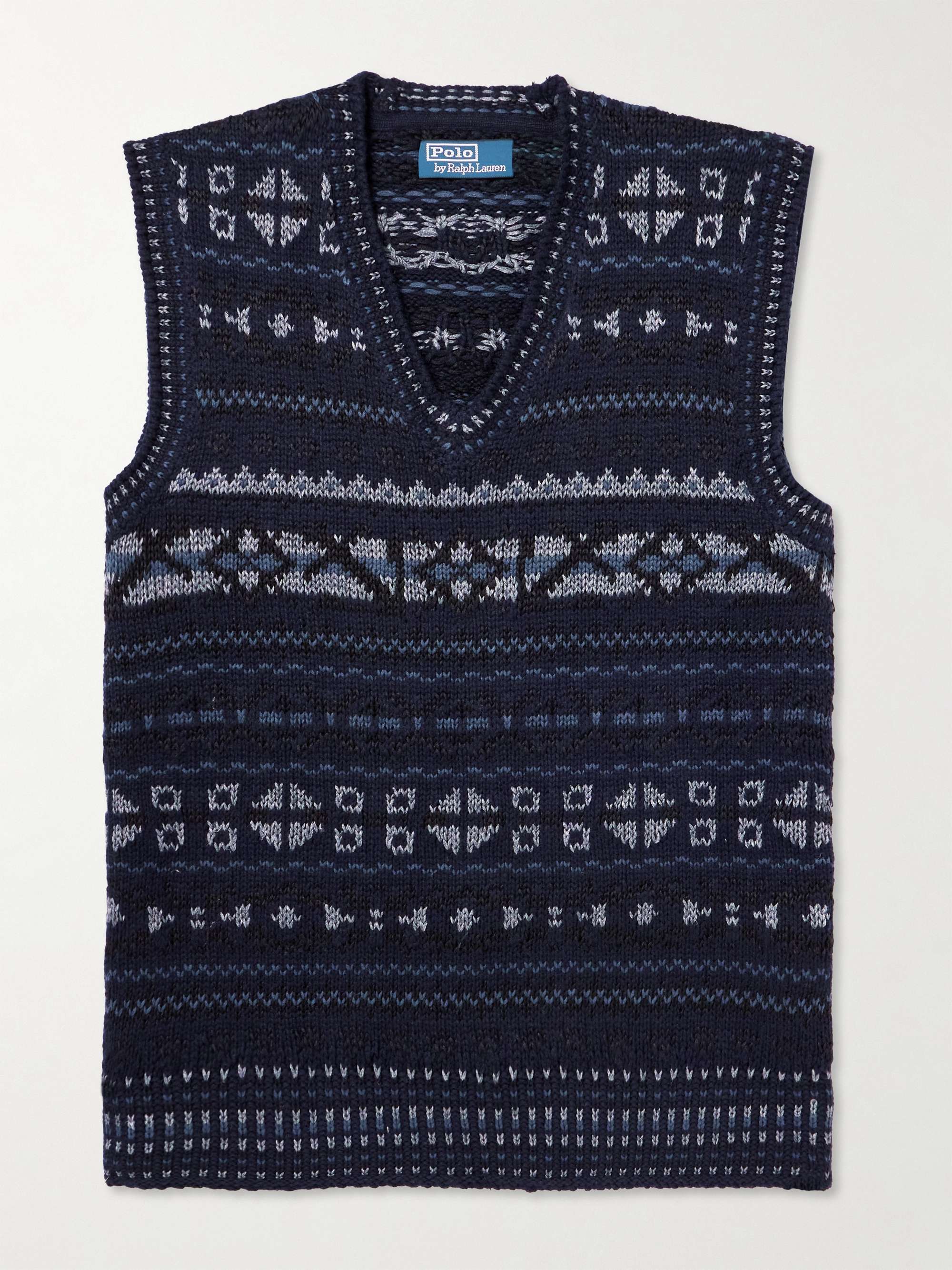 POLO RALPH LAUREN Fair Isle Cotton, Linen and Cashmere-Blend Sweater Vest  for Men | MR PORTER