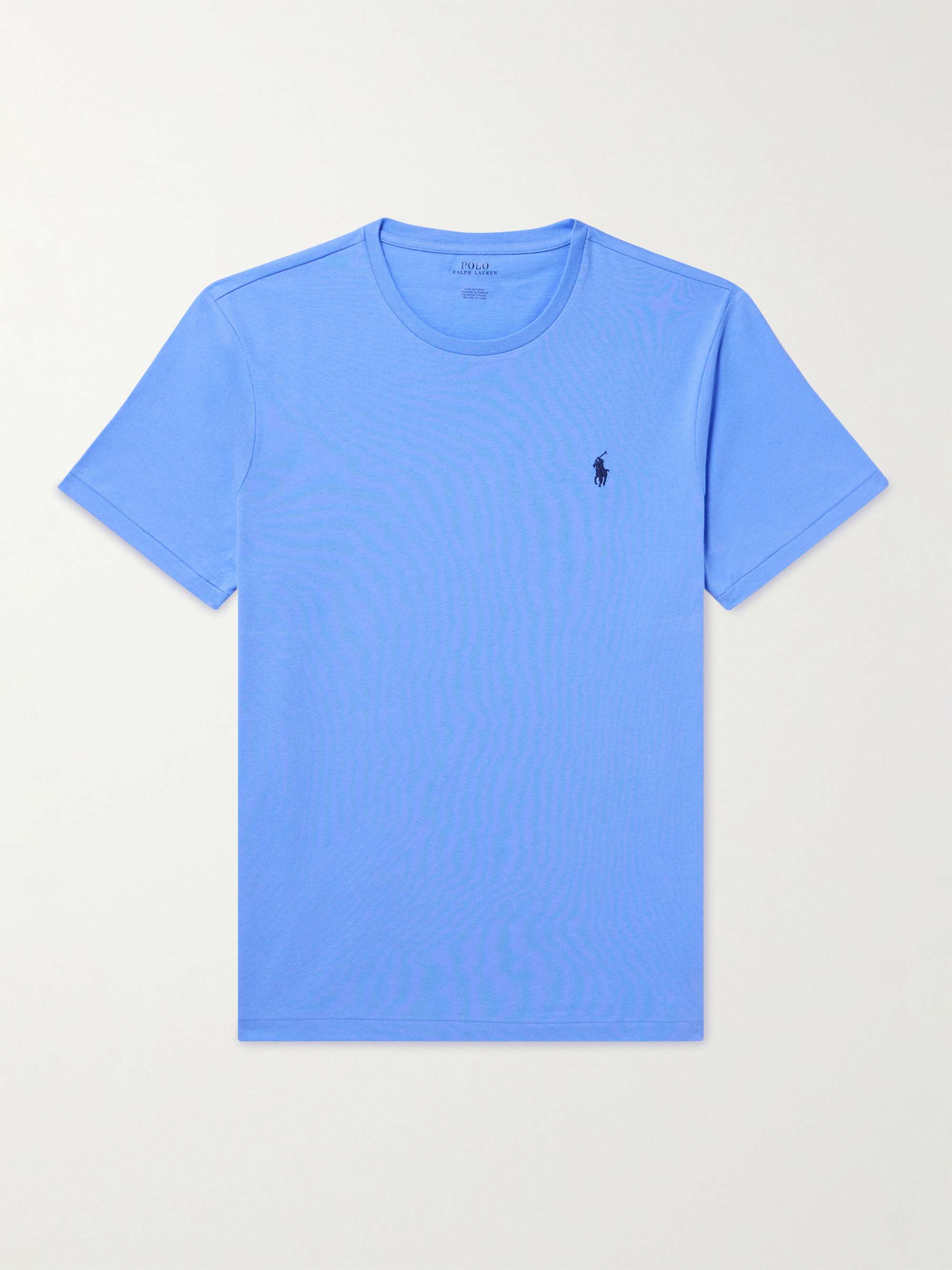 T-shirt slim-fit in jersey di cotone con logo ricamato POLO RALPH LAUREN da  uomo | MR PORTER