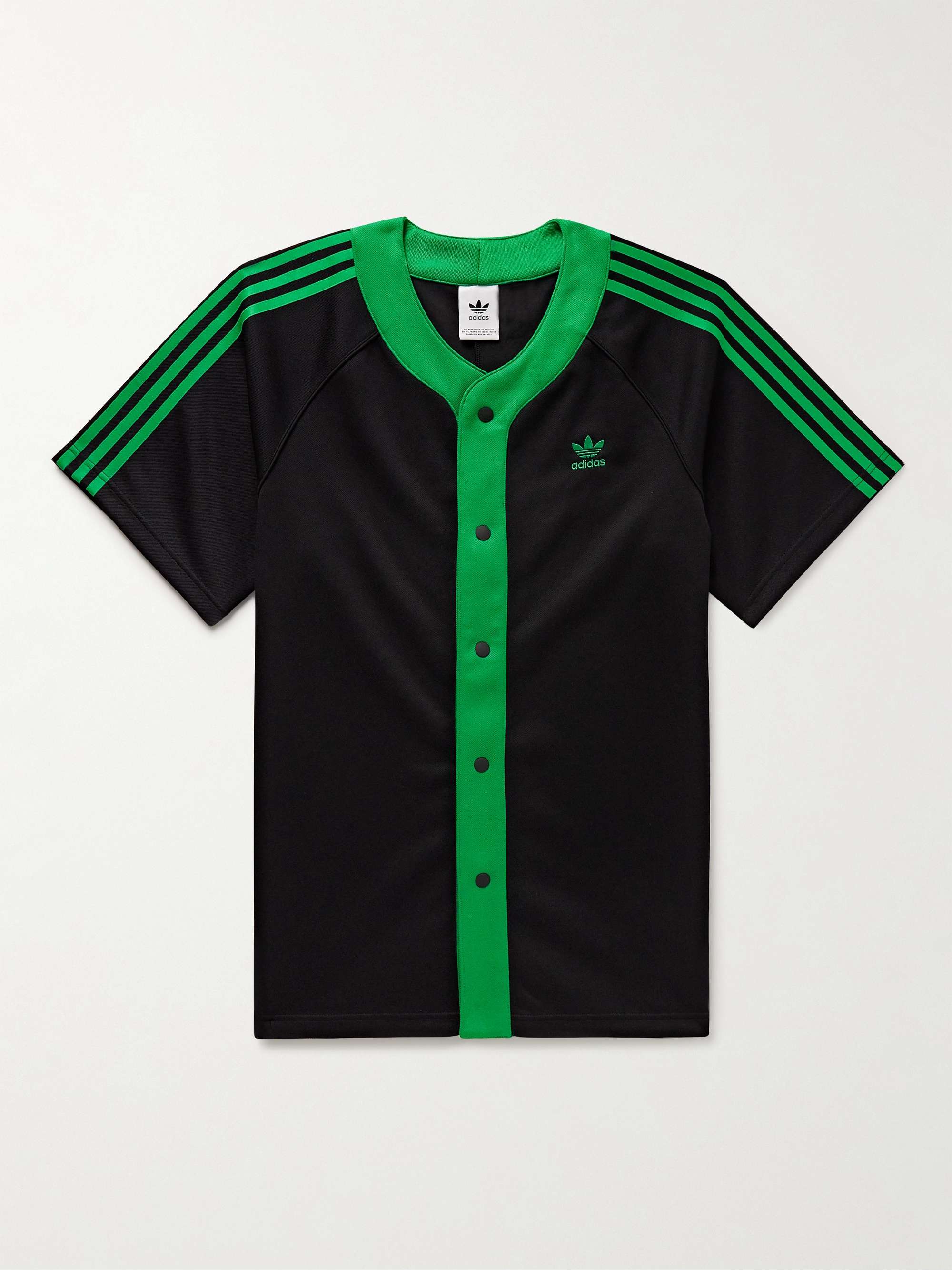 ADIDAS ORIGINALS Logo-Embroidered Striped Piqué Shirt for Men | MR PORTER
