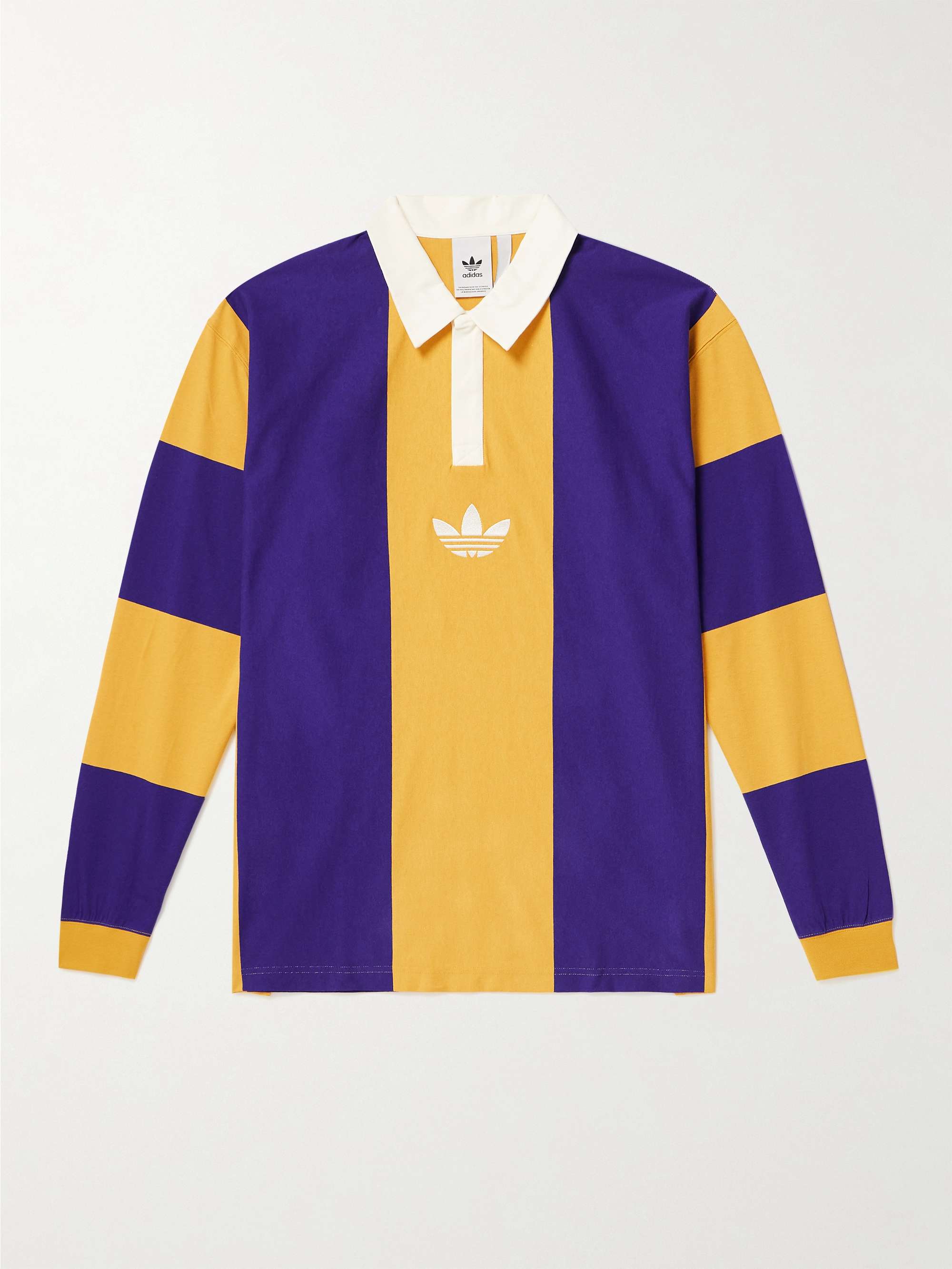 ADIDAS ORIGINALS Hack Rugby Logo-Embroidered Striped Cotton-Jersey Polo  Shirt for Men | MR PORTER