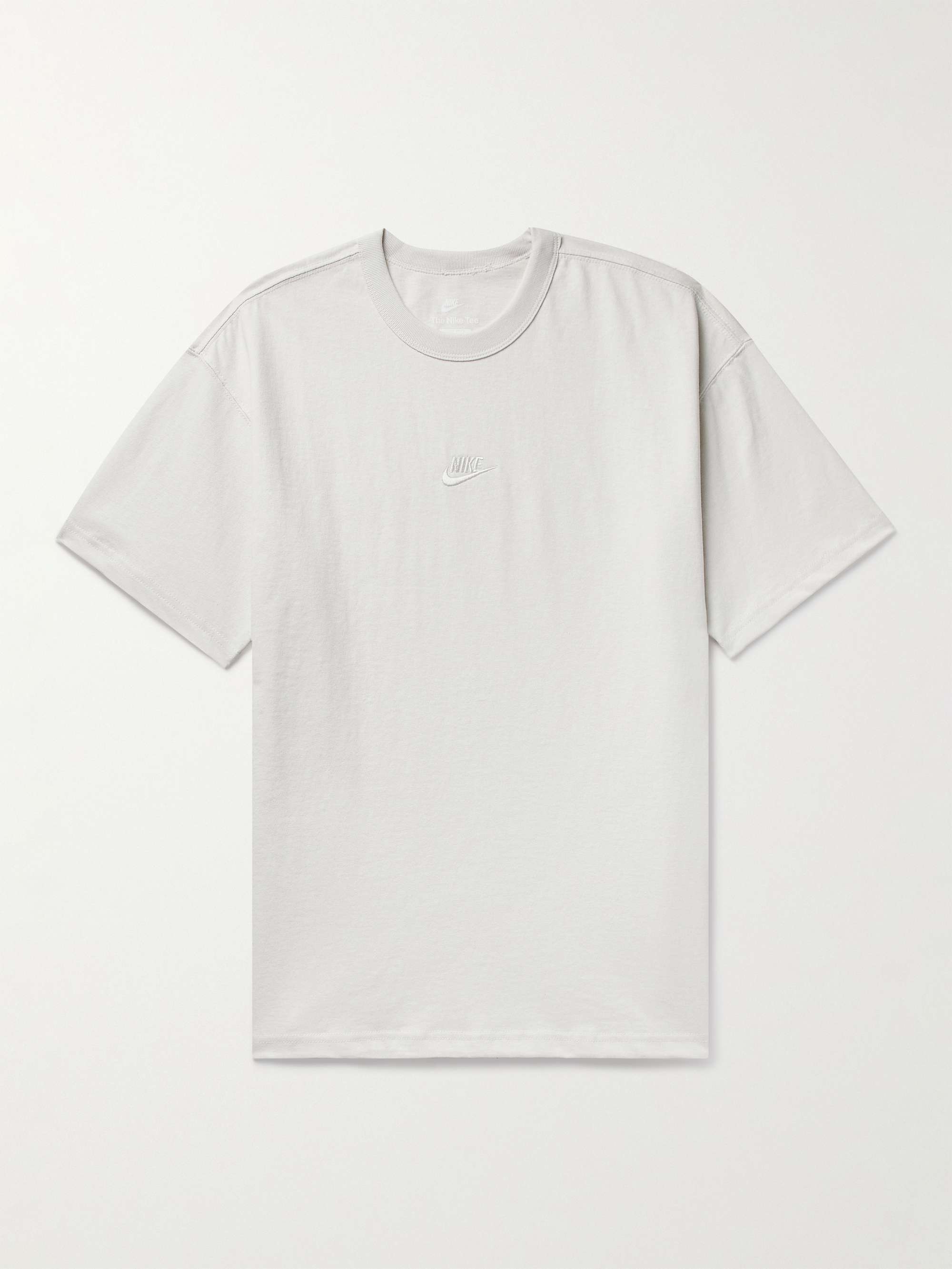 NIKE Sportswear Premium Essentials Logo-Embroidered Cotton-Jersey T-Shirt  for Men | MR PORTER