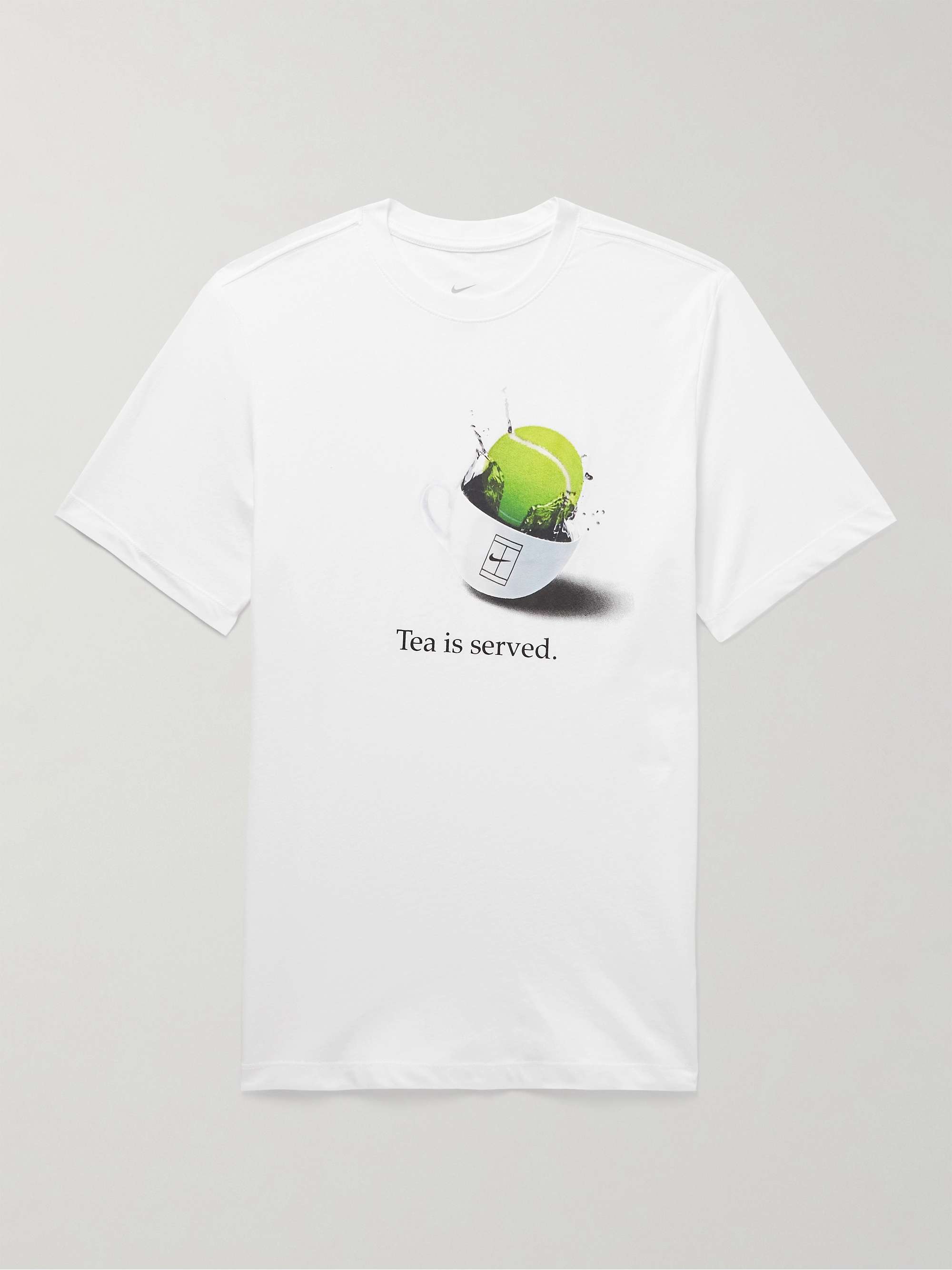 NIKE TENNIS Printed Cotton-Blend Dri-FIT T-Shirt for Men | MR PORTER