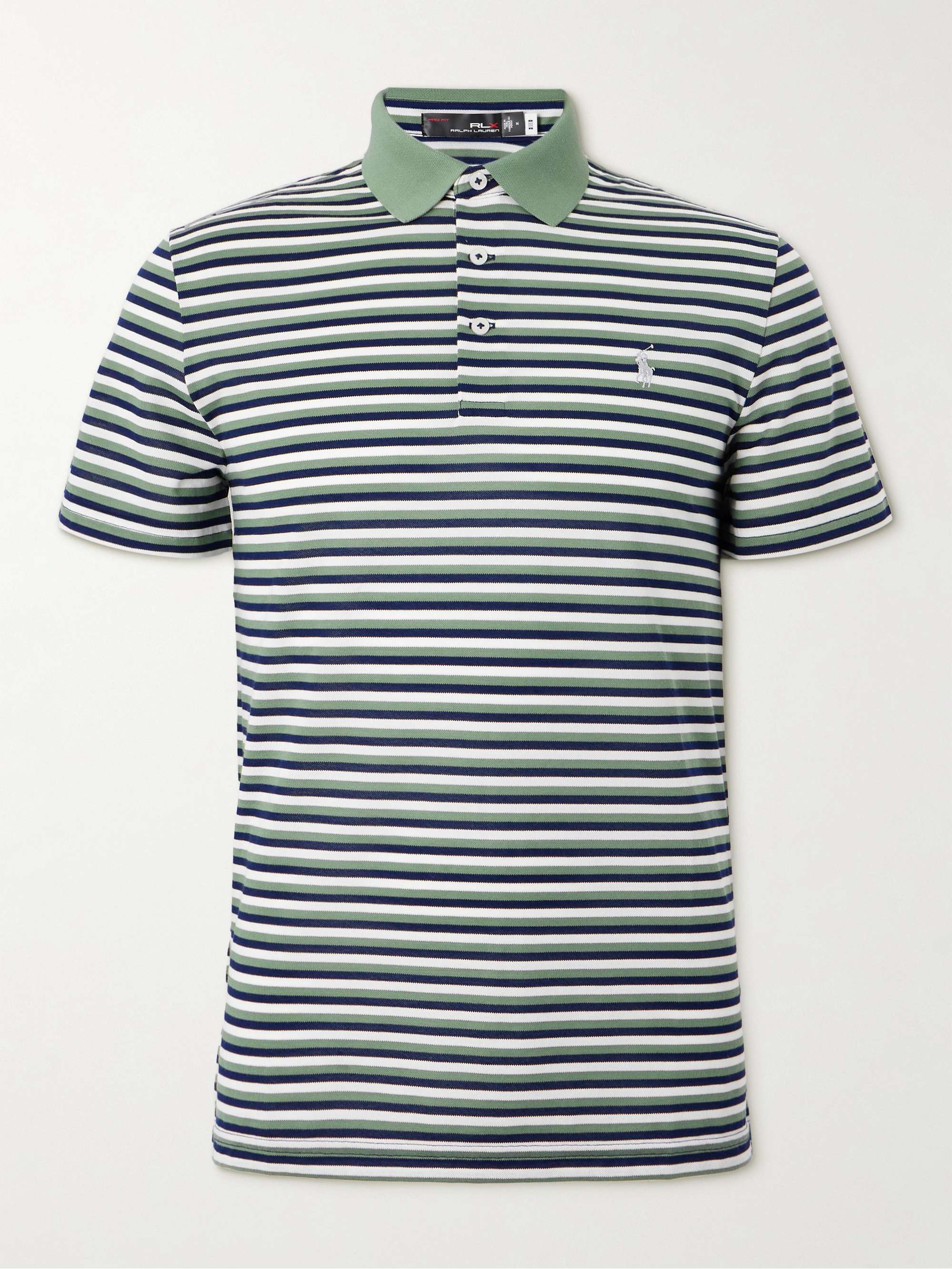 RLX RALPH LAUREN Logo-Embroidered Striped Cotton-Blend Jersey Golf Polo  Shirt for Men | MR PORTER