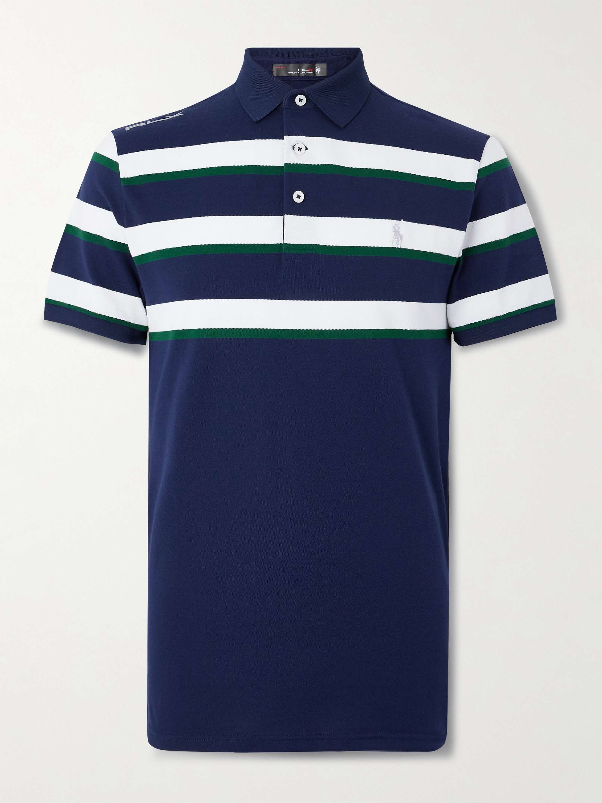 RLX RALPH LAUREN Logo-Embroidered Striped Stretch Cotton-Blend Piqué Golf  Polo Shirt for Men | MR PORTER