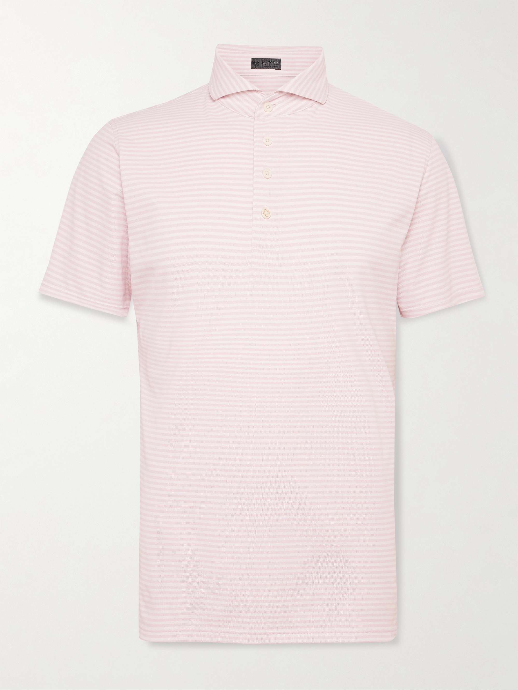 G/FORE Feeder Cutaway-Collar Striped Tech-Piqué Golf Polo Shirt for Men |  MR PORTER