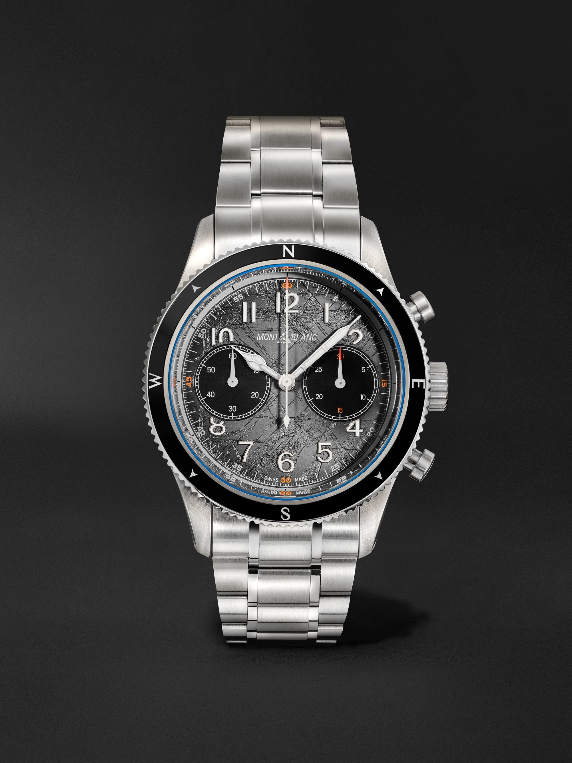 MONTBLANC 1858 0 Oxygen The 8000 Automatic Chronograph 42mm Stainless Steel  Watch, Ref. No. 130983 for Men | MR PORTER