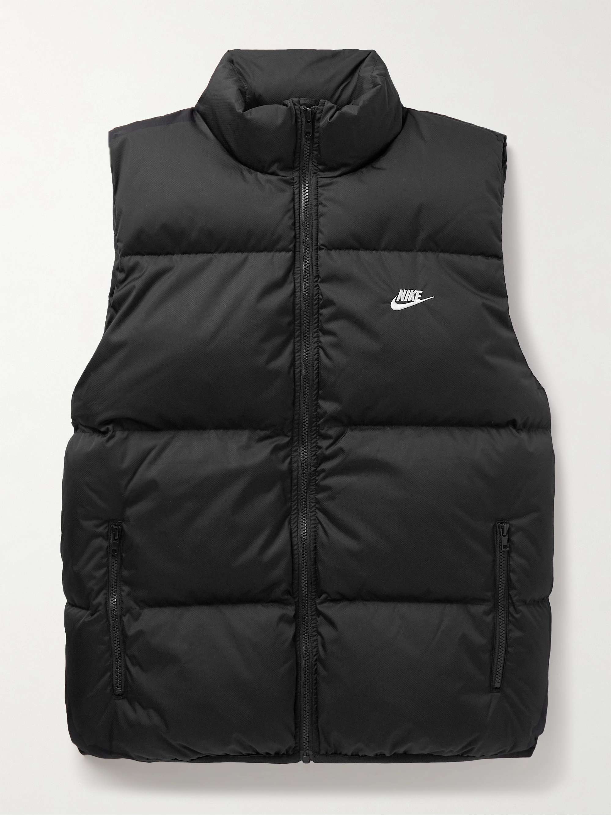 NIKE Sportswear Club Logo-Embroidered Quilted Padded Ripstop Gilet for Men  | MR PORTER