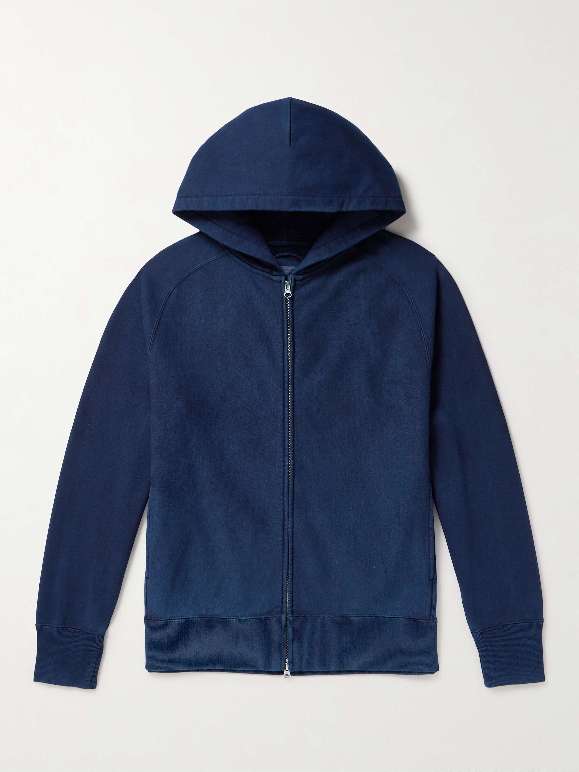 BLUE BLUE JAPAN Indigo-Dyed Cotton-Jersey Hoodie for Men | MR PORTER