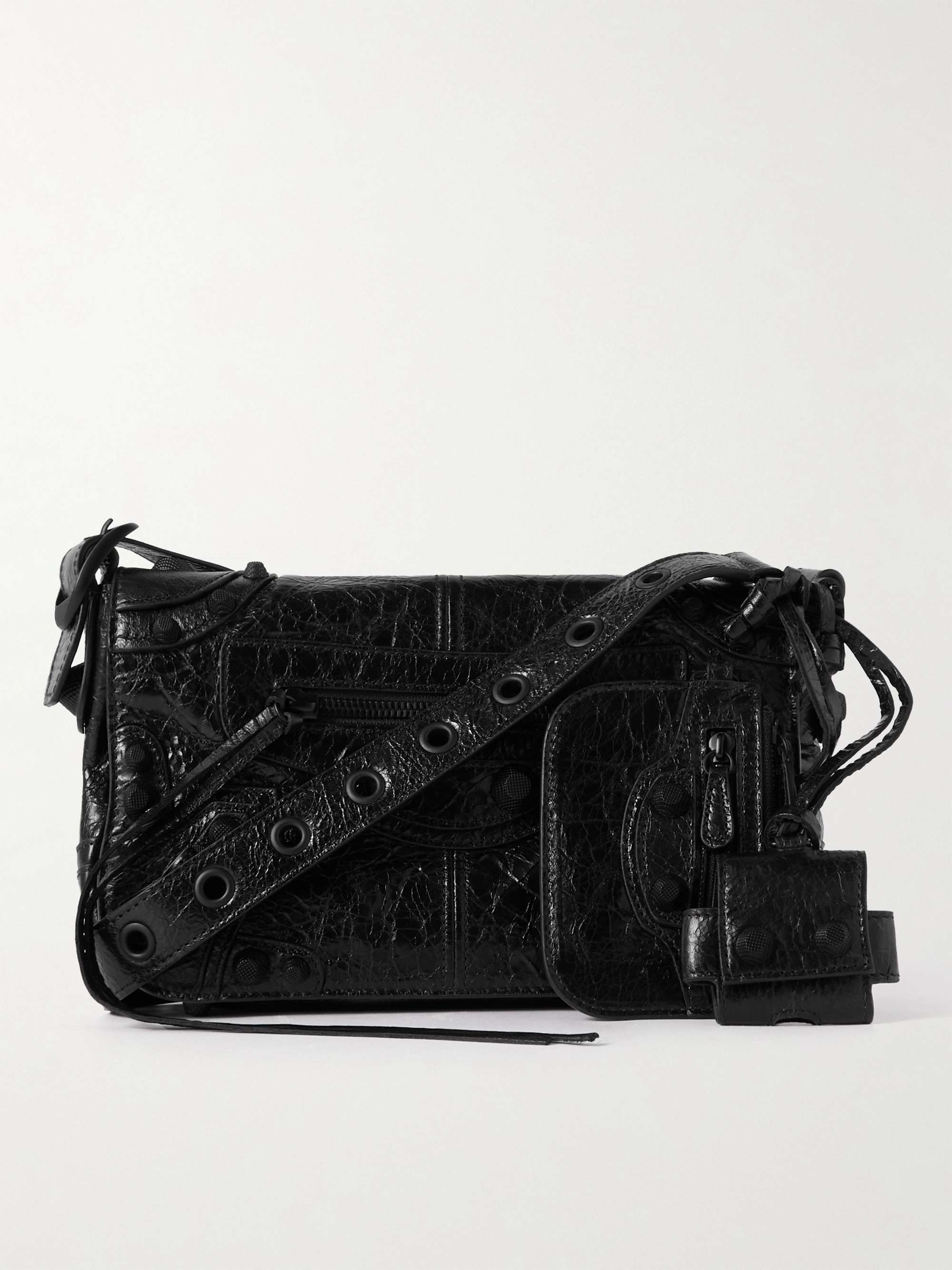 BALENCIAGA Le Cagole Croc-Effect Leather Messenger Bag for Men | MR PORTER