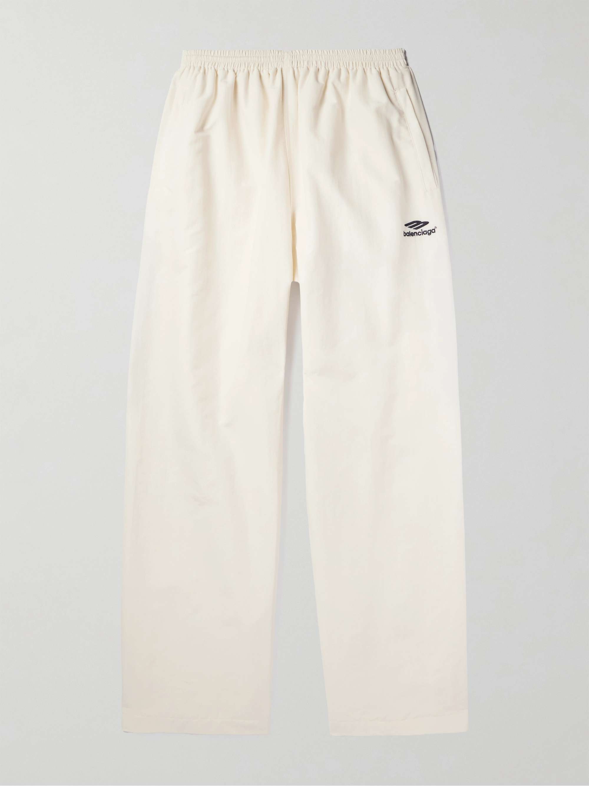 BALENCIAGA Wide-Leg Colour-Block Cotton-Blend Shell Track Pants for Men |  MR PORTER