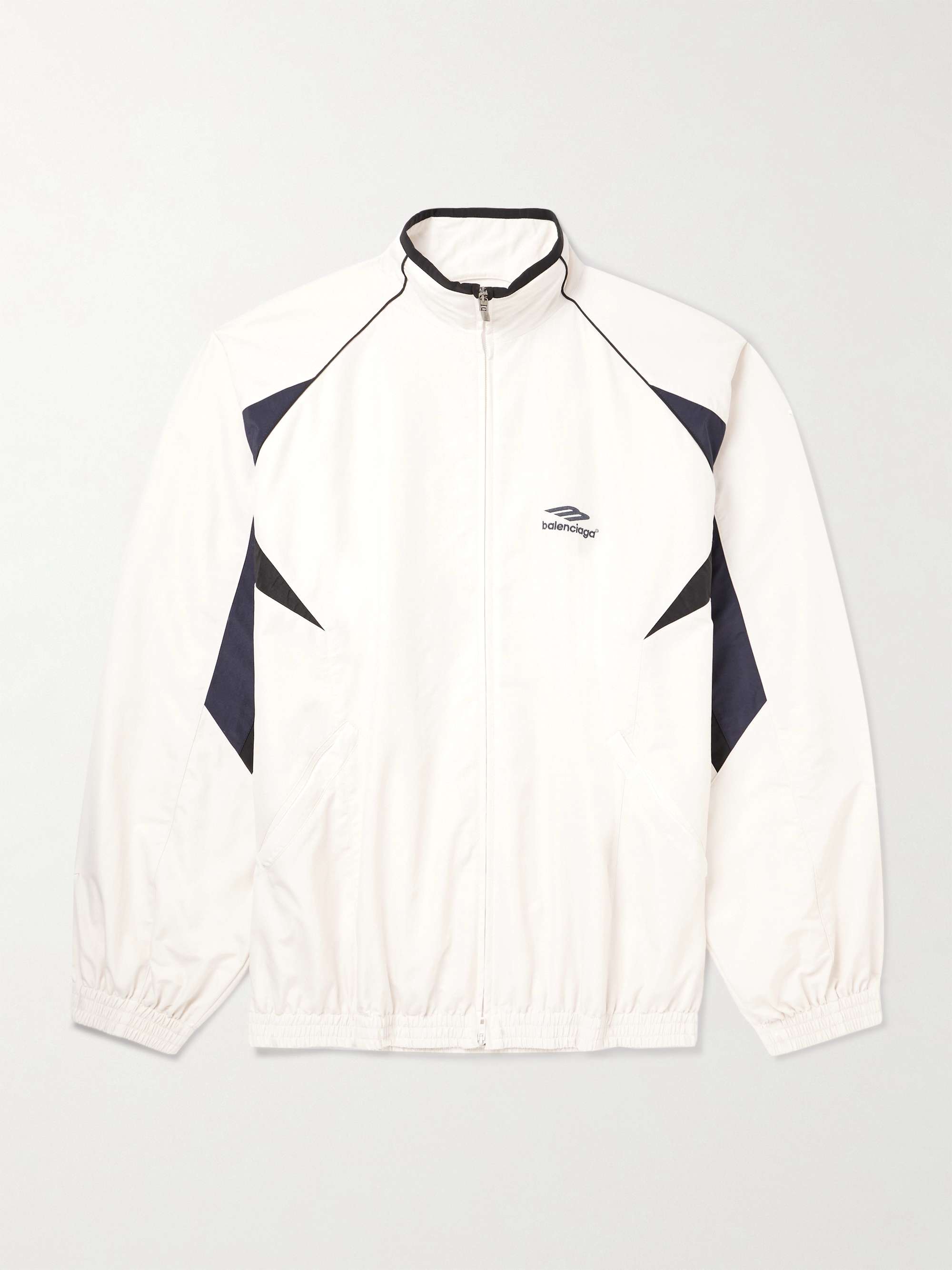 BALENCIAGA Oversized Logo-Embroidered Panelled Shell Track Jacket for Men |  MR PORTER