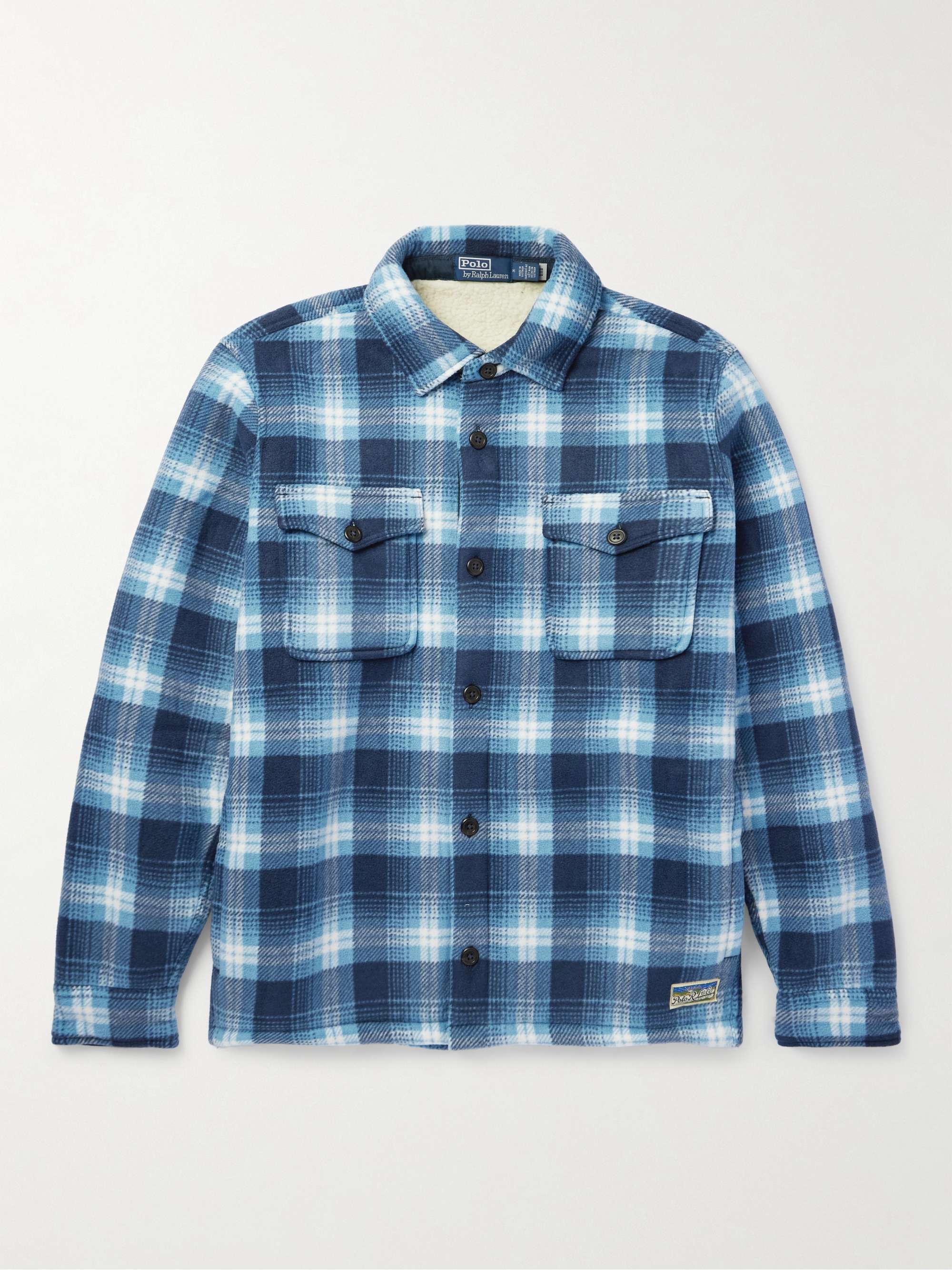 POLO RALPH LAUREN Checked Recycled-Fleece Shirt Jacket for Men | MR PORTER
