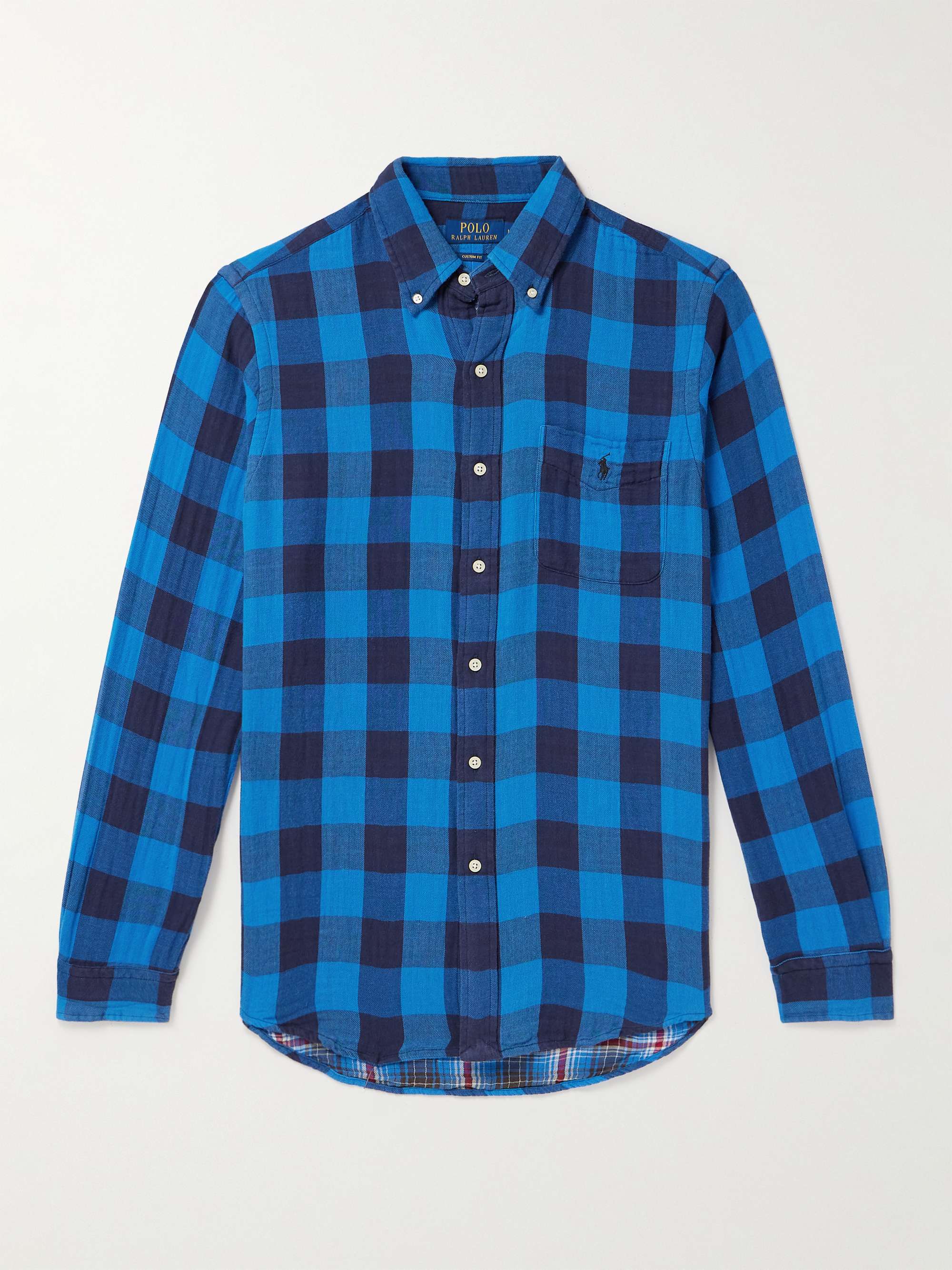 POLO RALPH LAUREN Button-Down Collar Checked Cotton-Flannel Shirt for Men |  MR PORTER
