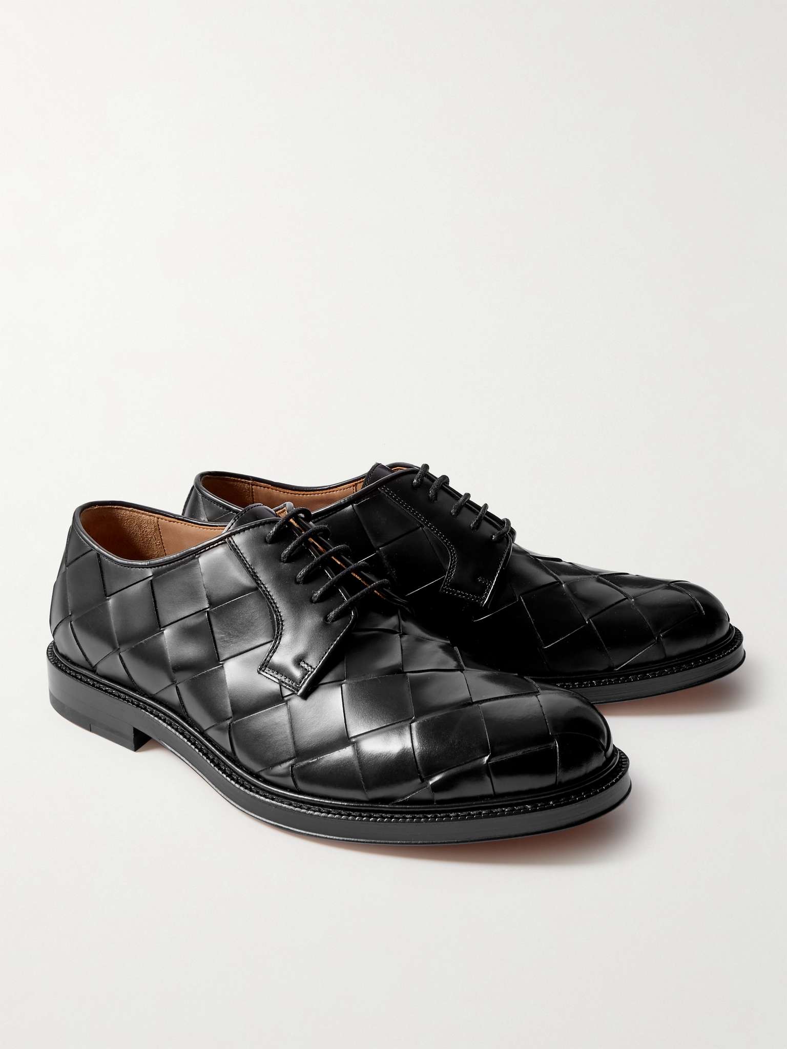 Bottega Veneta Intrecciato Leather Derby Shoes For Men Mr Porter