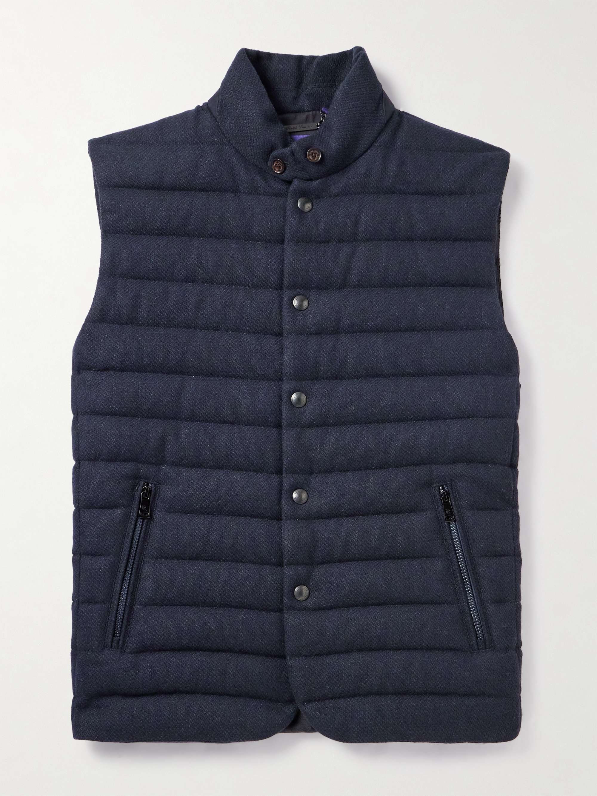 RALPH LAUREN PURPLE LABEL Withwell Quilted Wool, Linen and Cotton-Blend  Tweed Gilet for Men | MR PORTER
