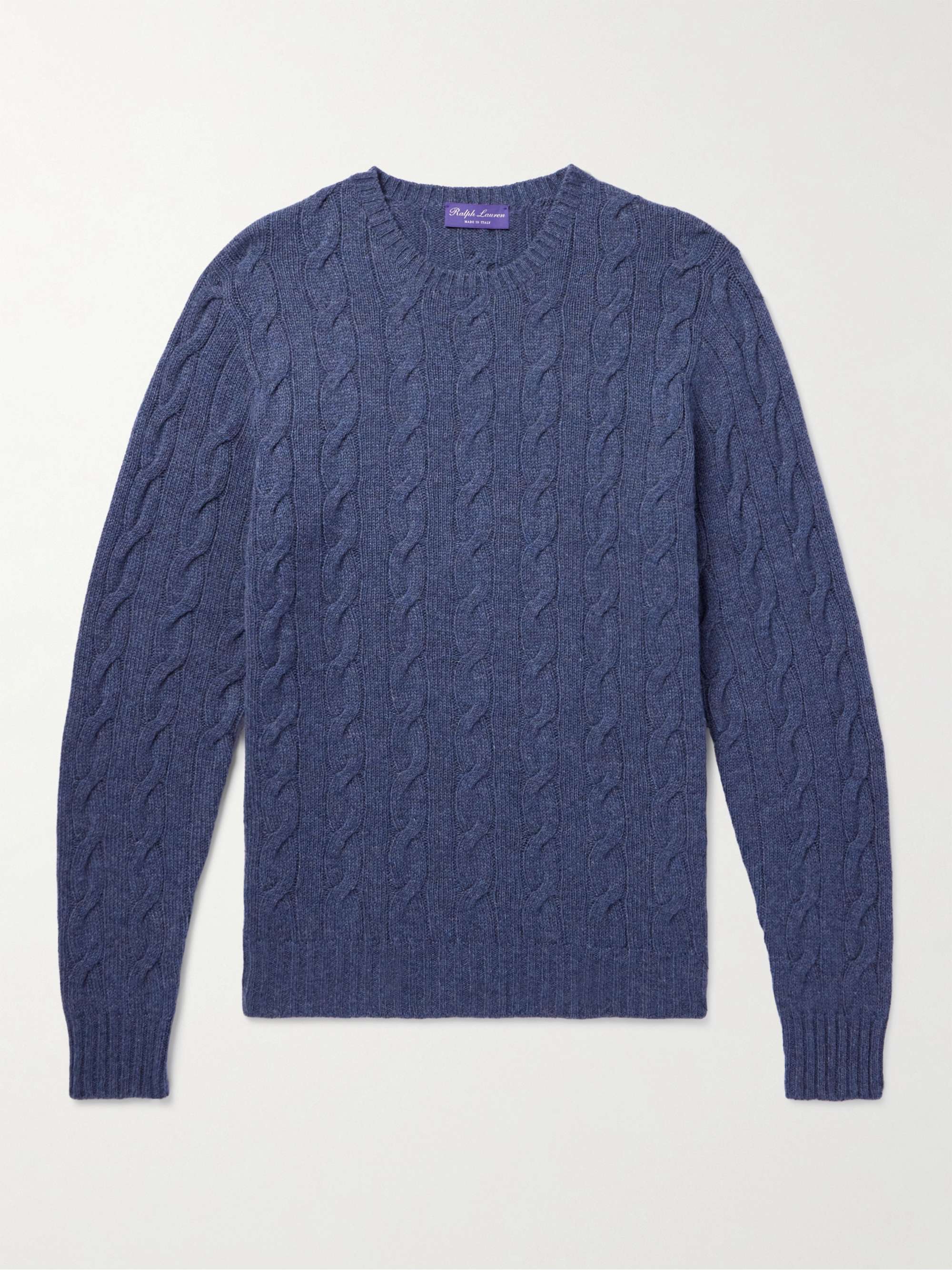 RALPH LAUREN PURPLE LABEL Cable-Knit Cashmere Sweater for Men | MR PORTER