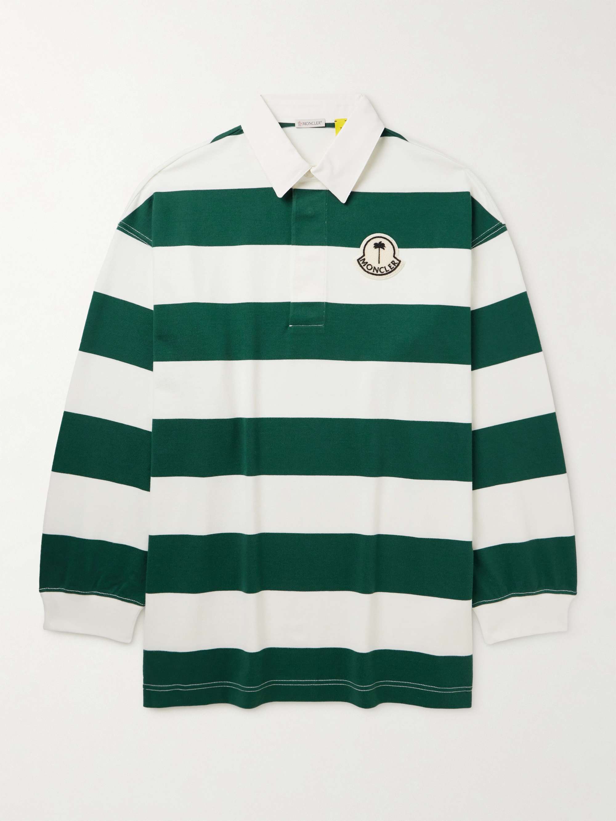 MONCLER GENIUS + Palm Angels Oversized Logo-Appliquéd Cotton-Jersey Polo  Shirt for Men | MR PORTER