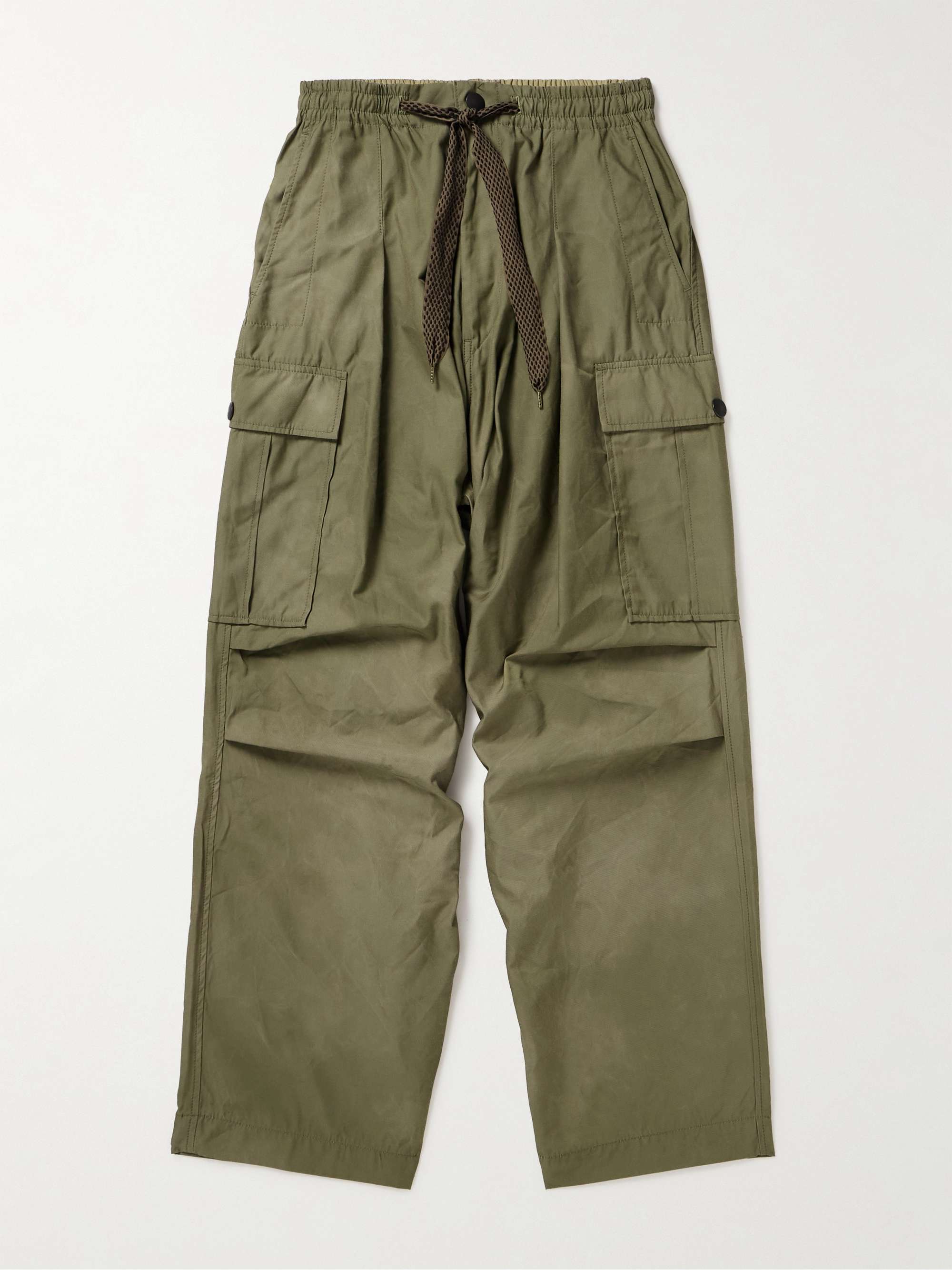 KAPITAL Easy Jumbo Wide-Leg Twill Drawstring Cargo Trousers for Men | MR  PORTER