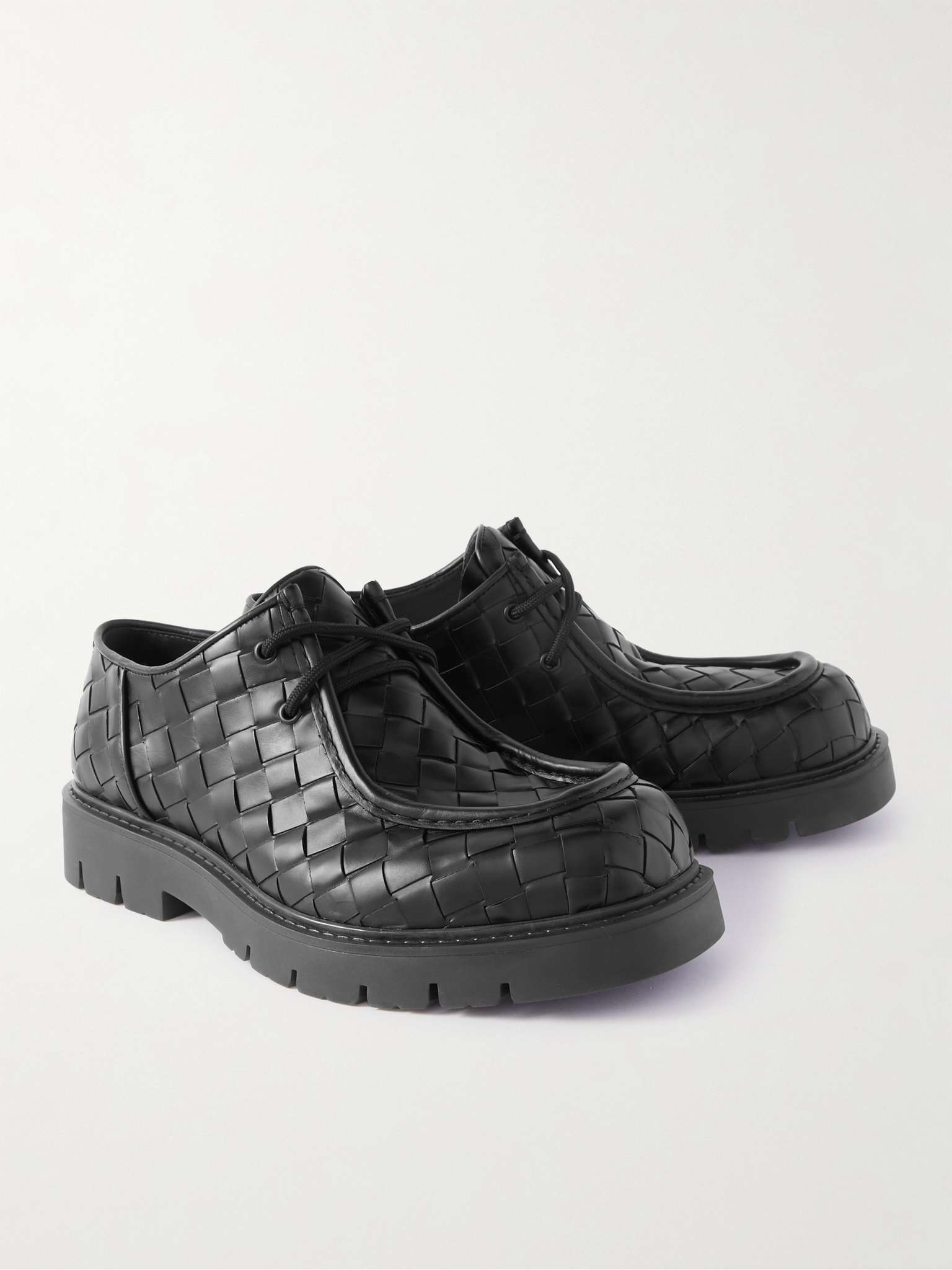 BOTTEGA VENETA Intrecciato Leather Derby Shoes For Men MR PORTER