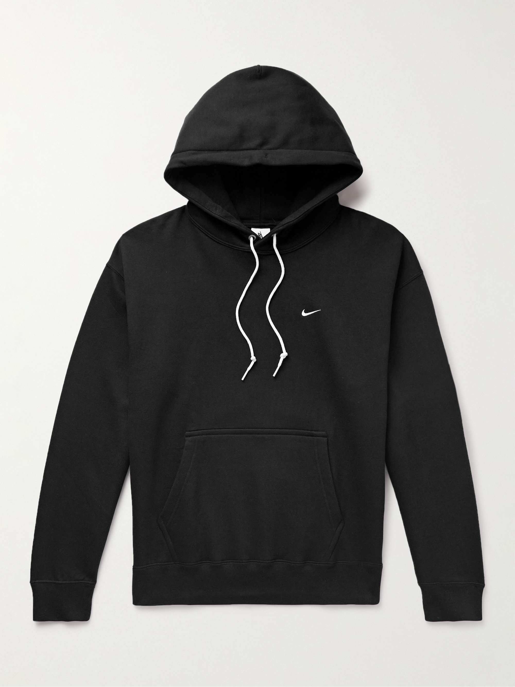 NIKE Solo Swoosh Logo-Embroidered Cotton-Blend Jersey Hoodie for Men | MR  PORTER