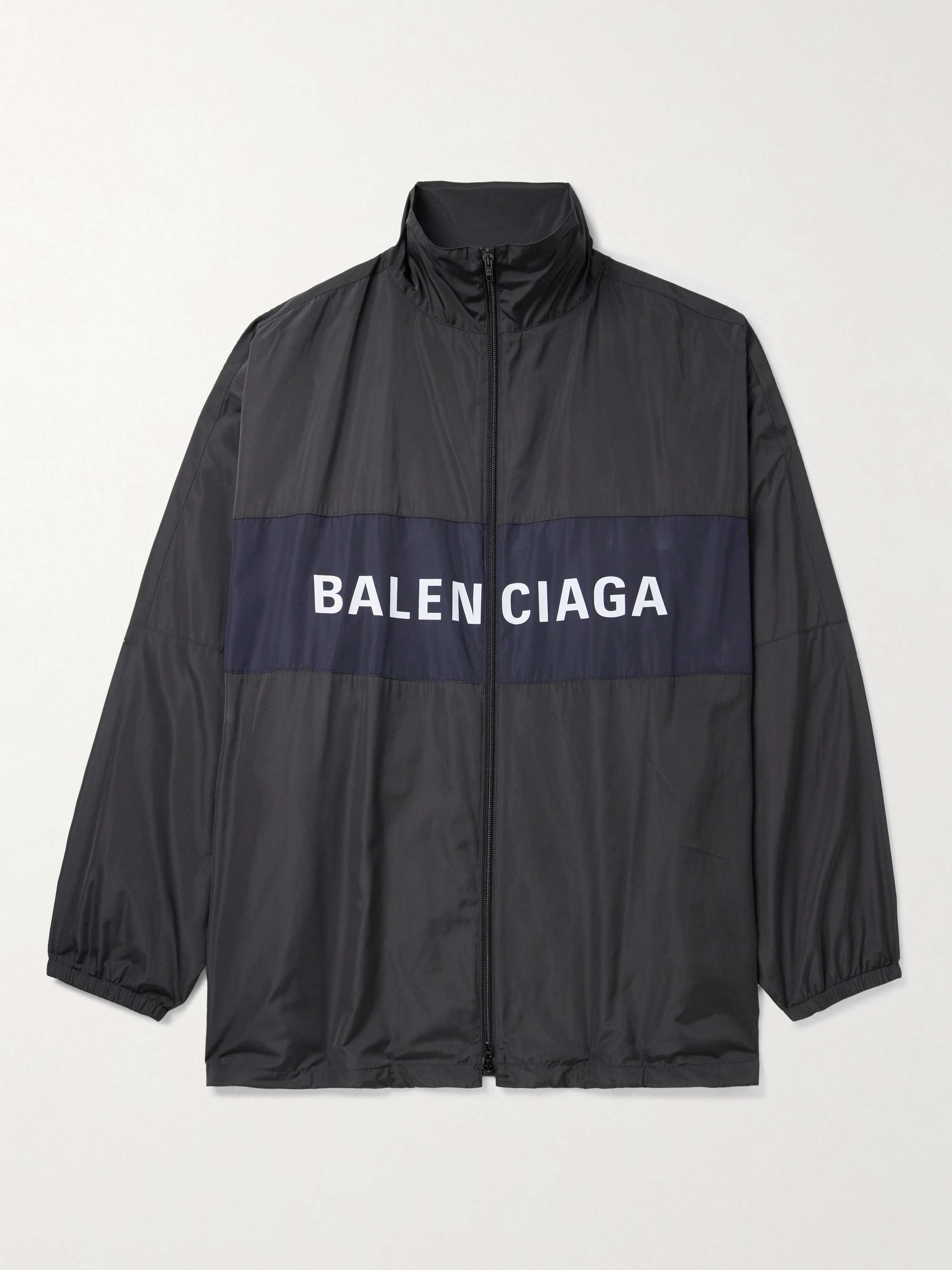 BALENCIAGA Oversized Logo-Print Colour-Block Shell Jacket for Men | MR  PORTER