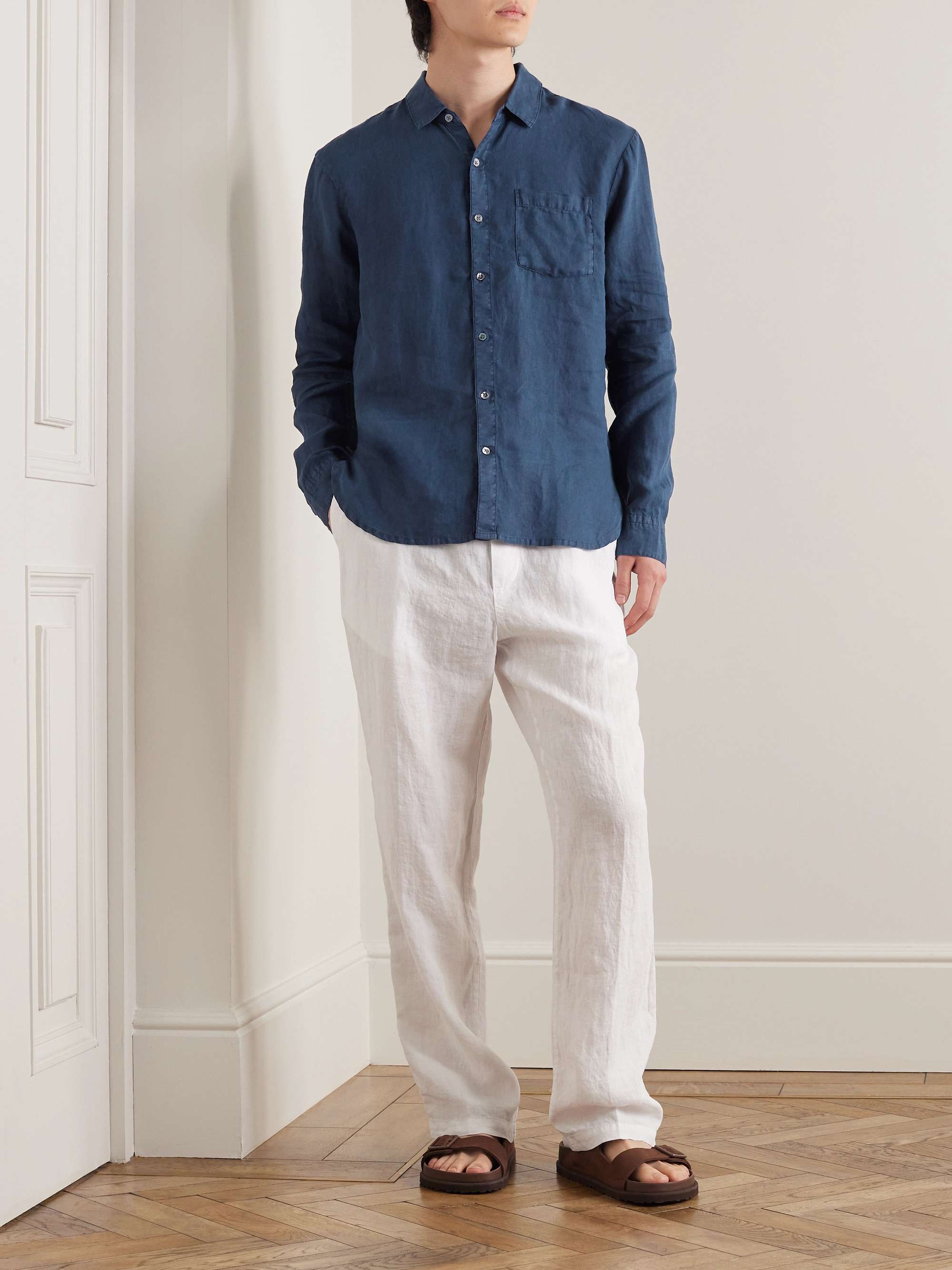 JAMES PERSE Garment Dyed Linen Shirt For Men MR PORTER