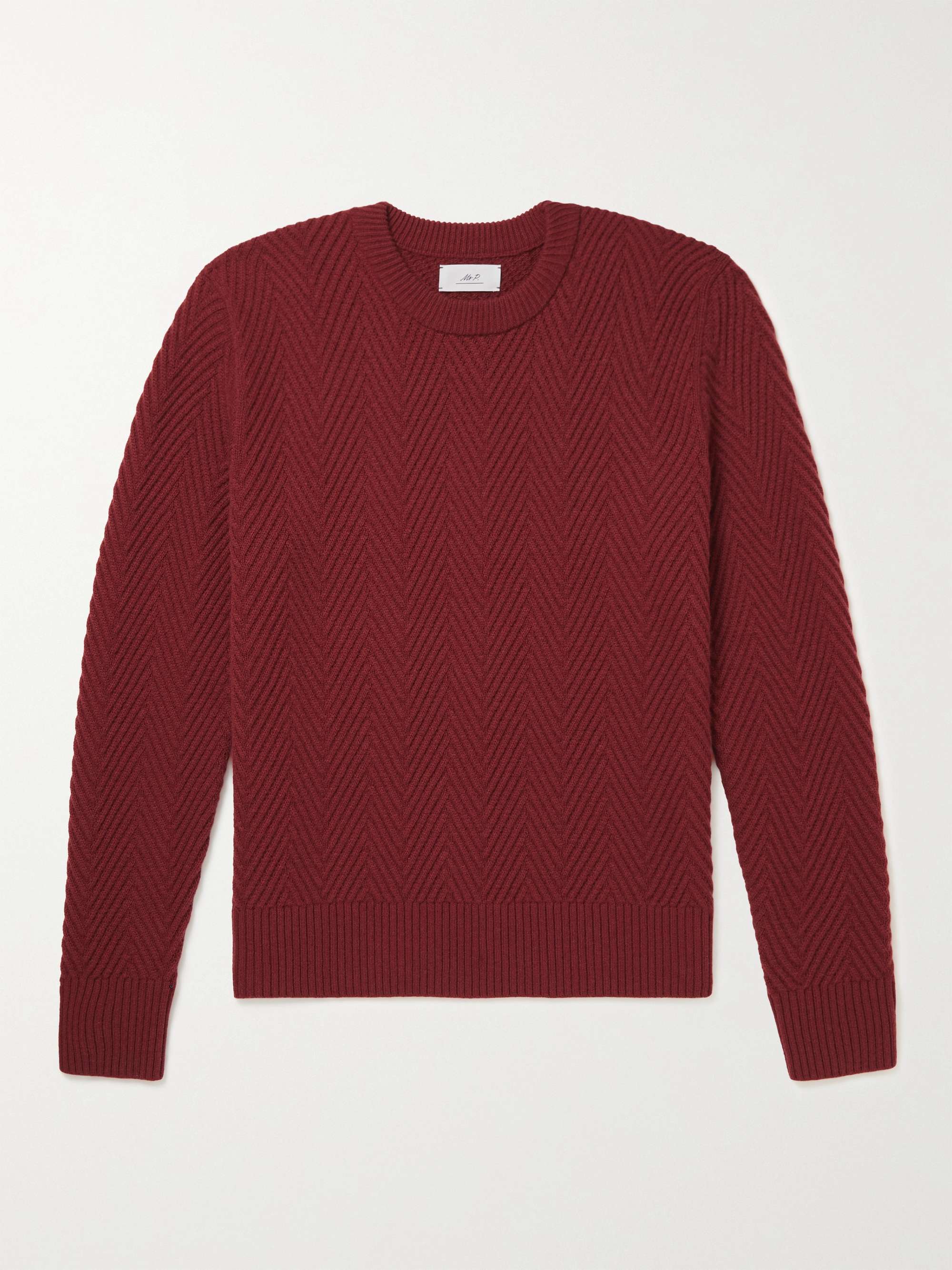 MR P. Herringbone Merino Wool Sweater for Men | MR PORTER