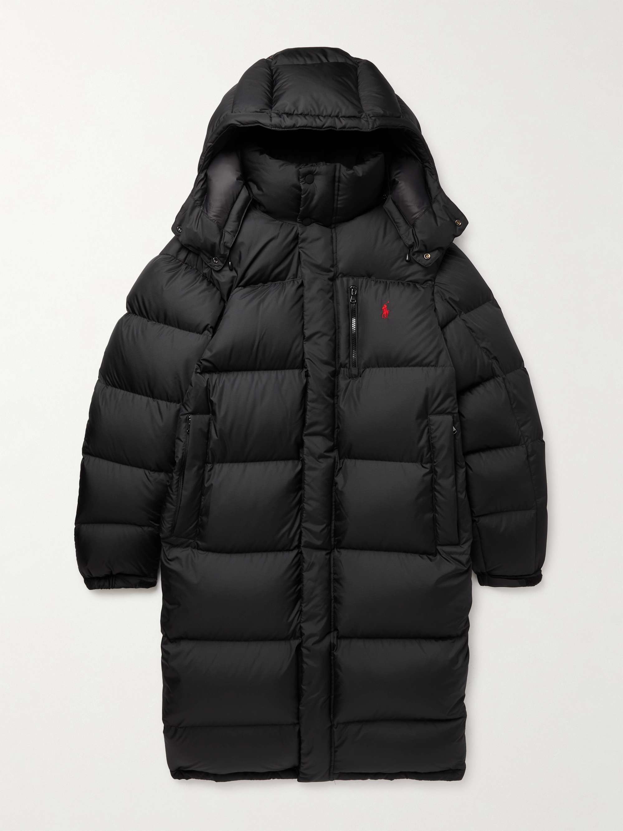 Black Quilted Recycled Ripstop Hooded Down Jacket | POLO RALPH LAUREN | MR  PORTER