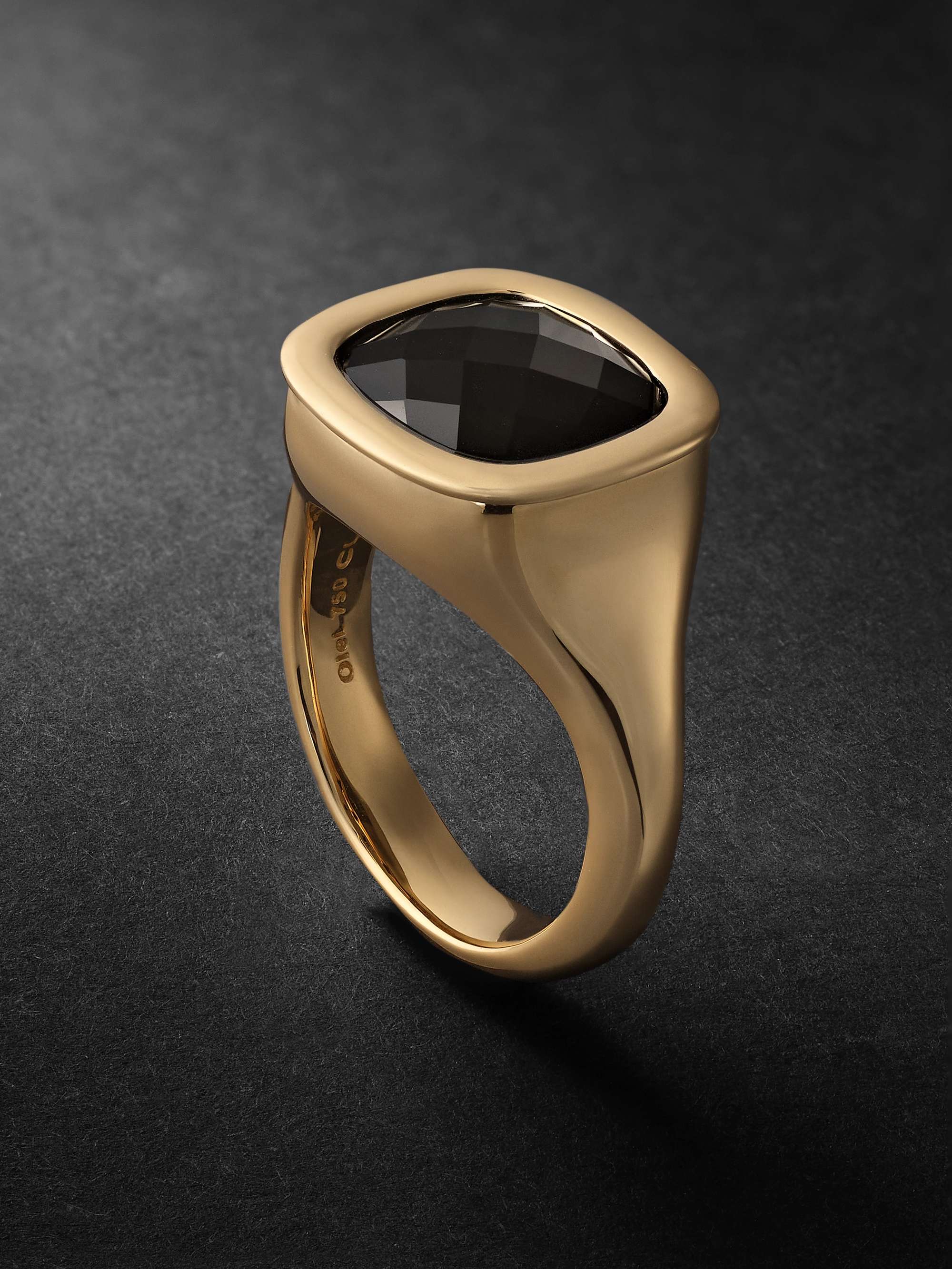 OLE LYNGGAARD COPENHAGEN Cushion Gold Onyx Ring for Men | MR PORTER