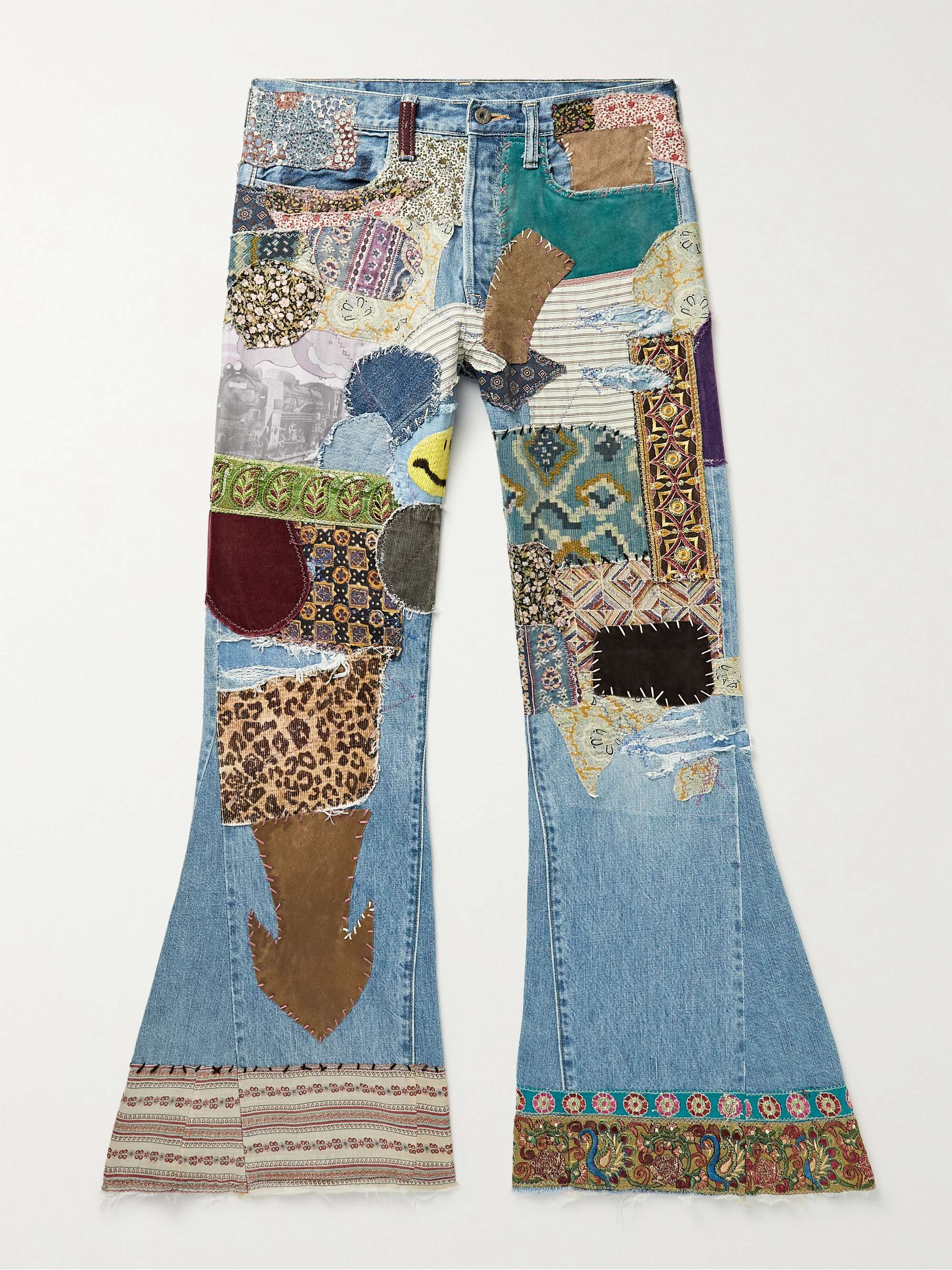 KAPITAL Flared Distressed Embellished Jeans | MR PORTER