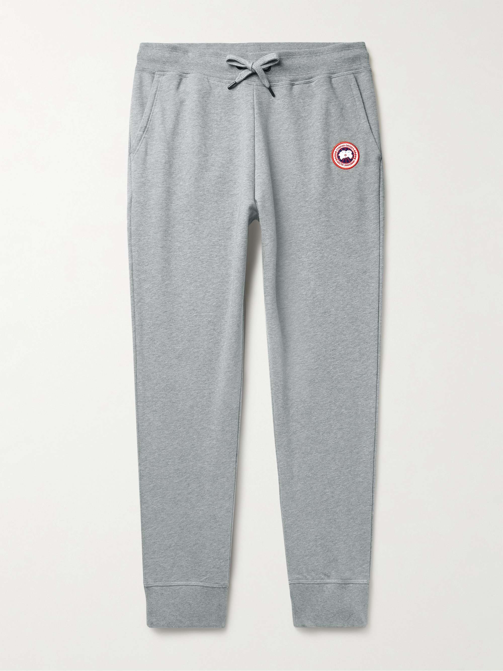 CANADA GOOSE Huron Tapered Logo-Appliquéd Cotton-Jersey Sweatpants for Men  | MR PORTER
