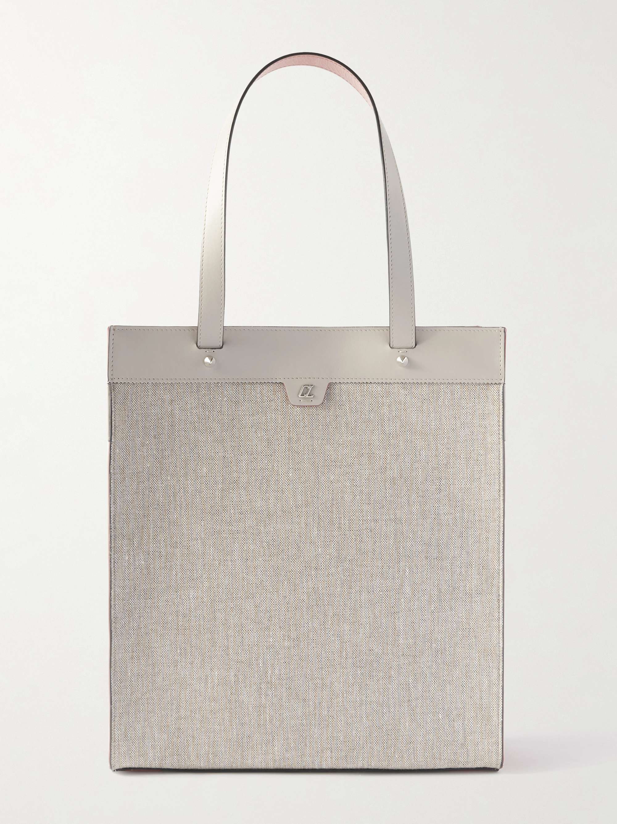 Christian Louboutin - Men - logo-embossed Canvas and Leather Tote Bag Neutrals