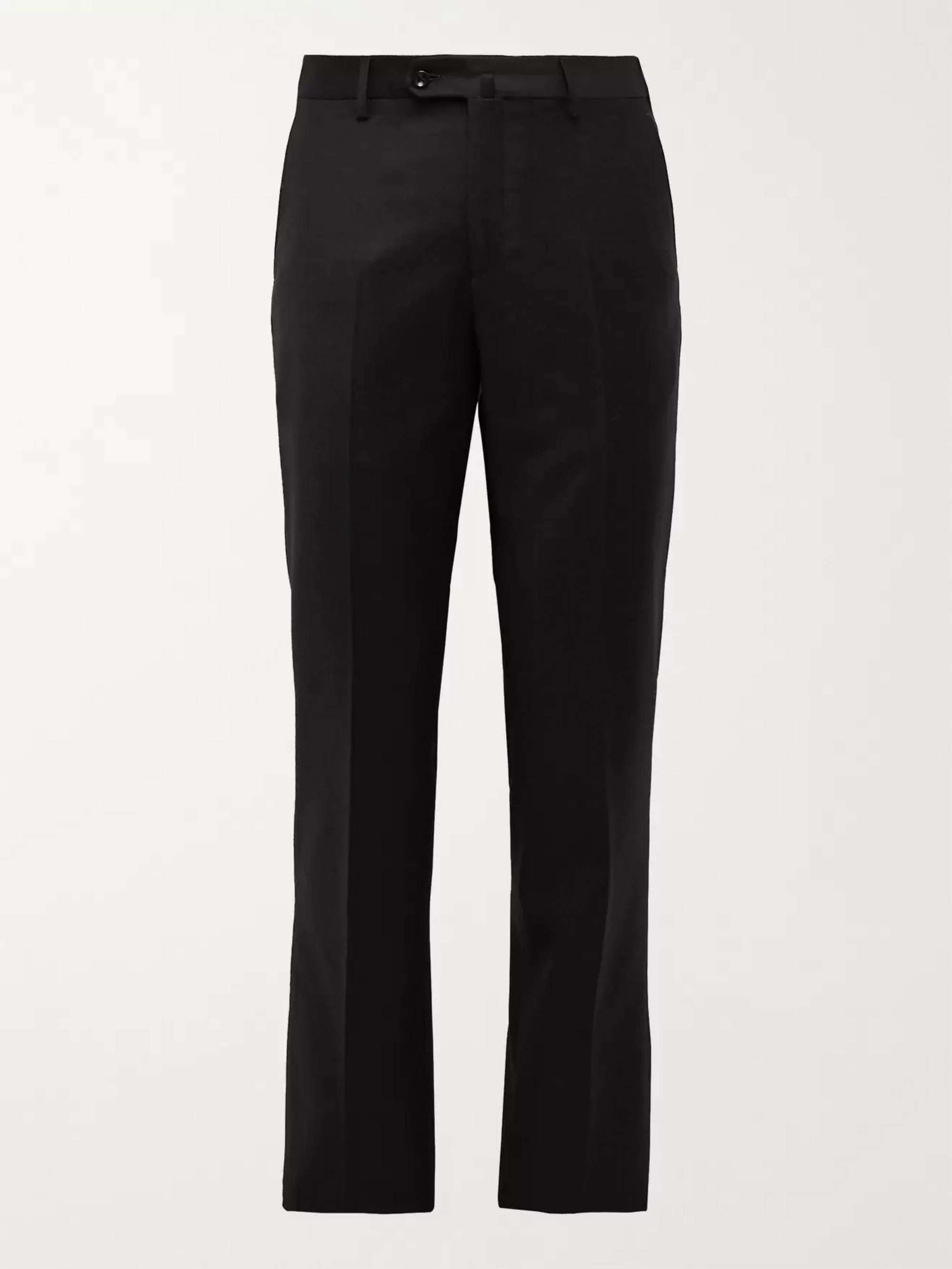Black Slim-Fit Wool and Cashmere-Blend Flannel Trousers | LORO PIANA | MR  PORTER